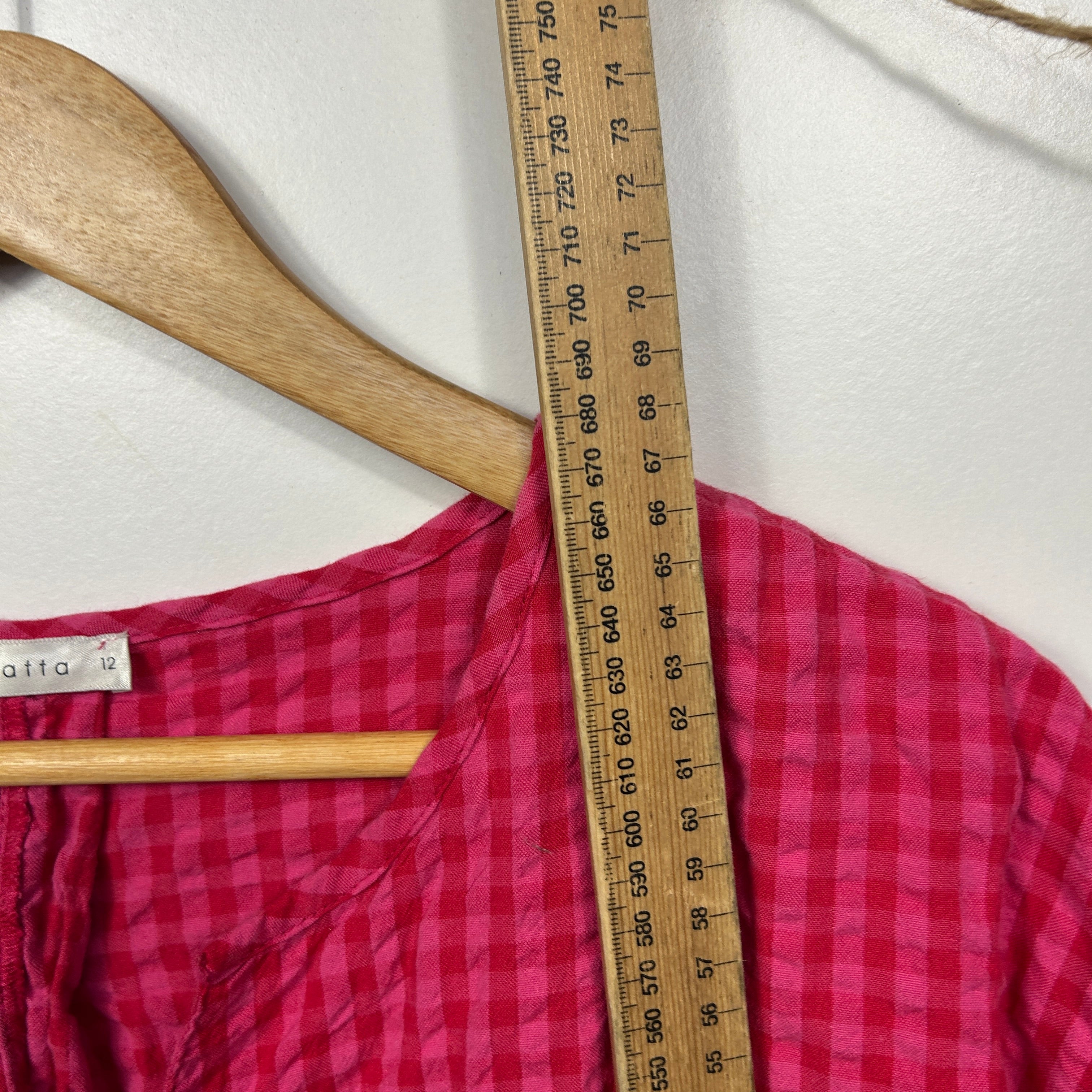 Regatta Pink Gingham Top - Size 12 - Image 5