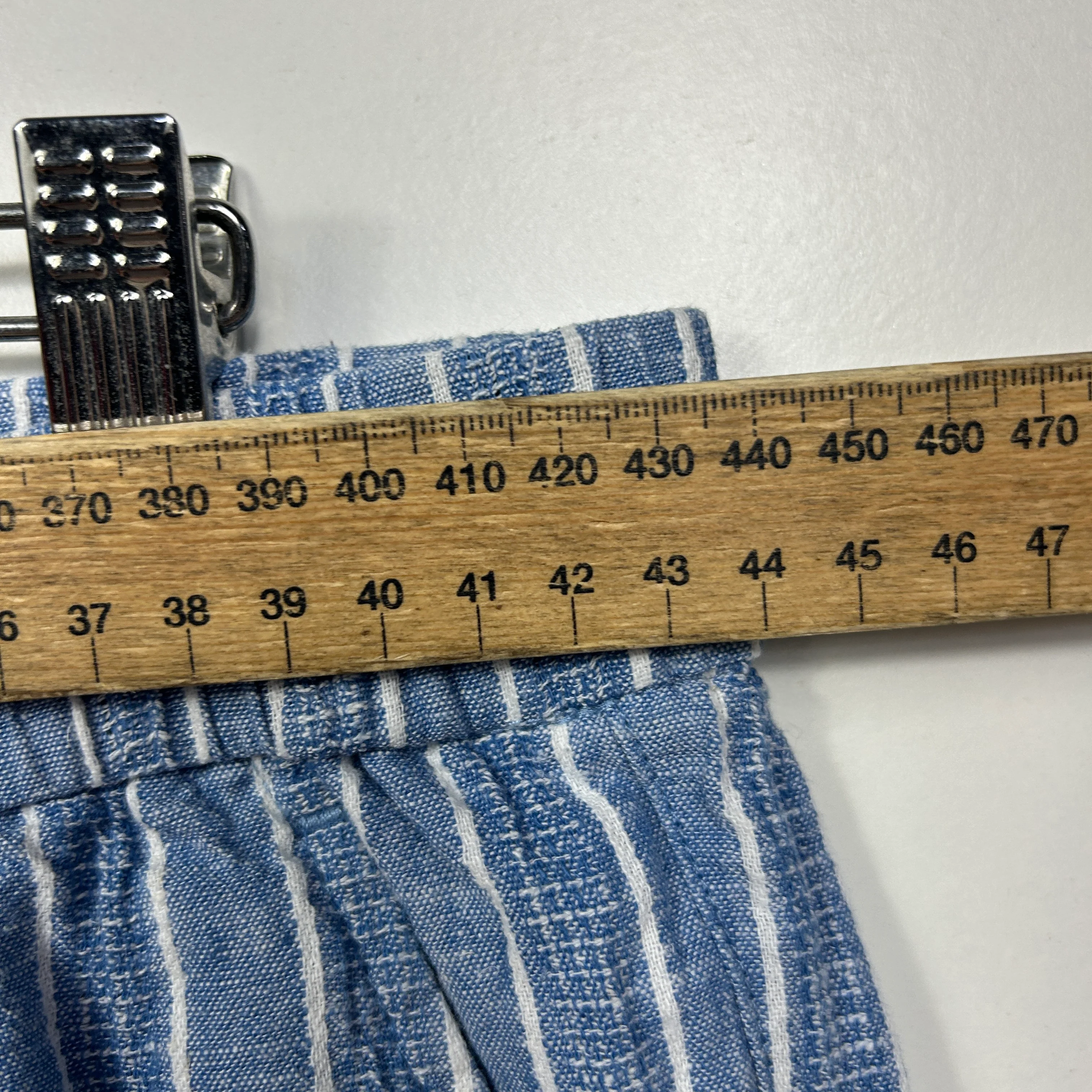 Regatta Striped Blue Linen Shorts - Size 14 - Image 6