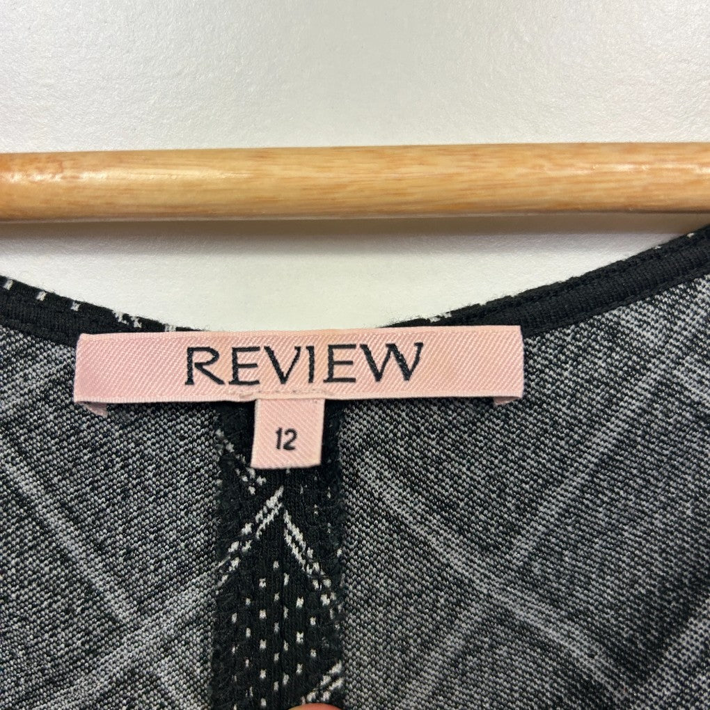 Review Black Diamond Check Peplum Top - Size 12 - Image 4
