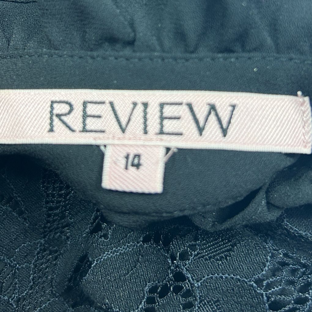 Review Navy Lace Sleeveless Top - Size 14 - Image 3