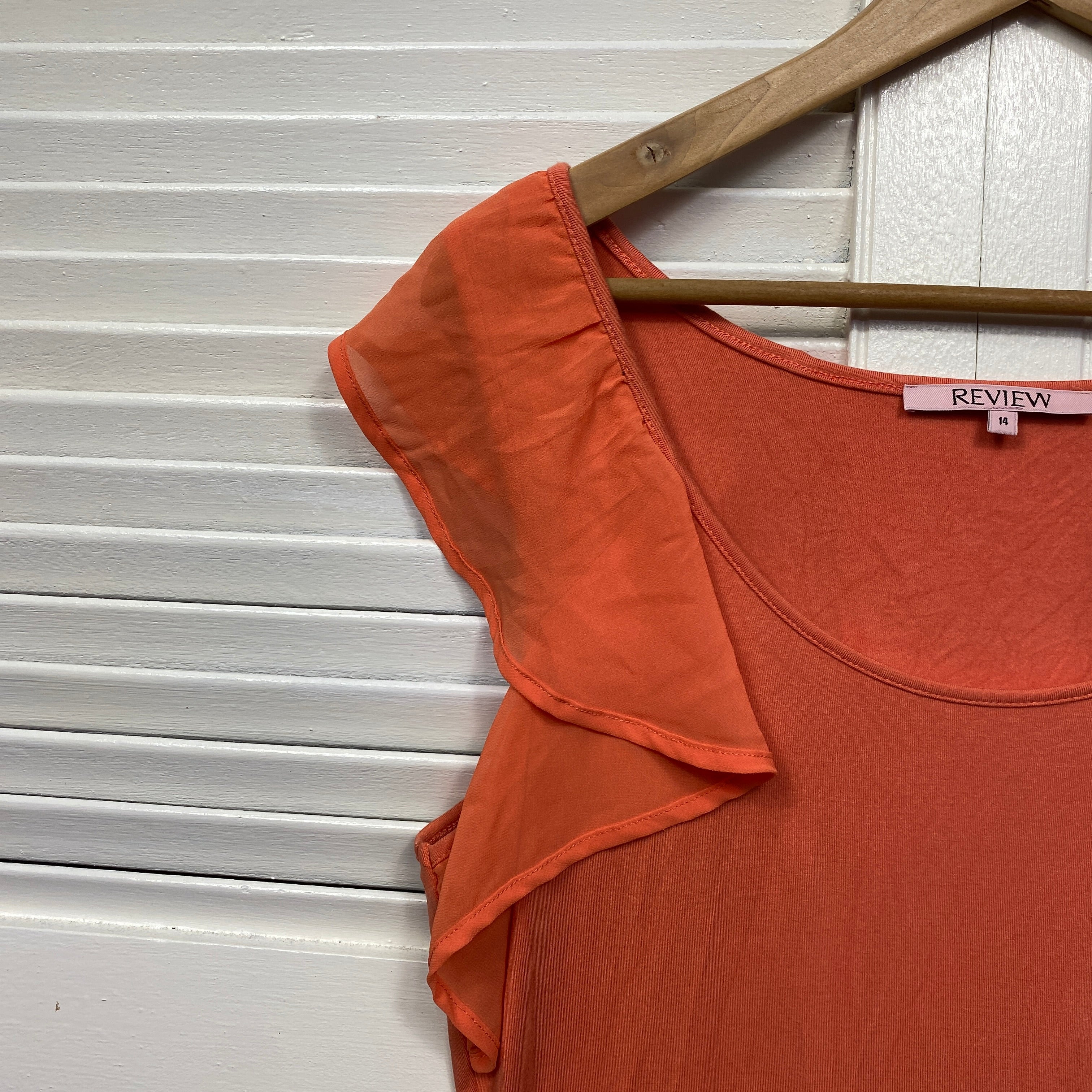 Review Top Size 14 Sleeveless Peach - Image 3