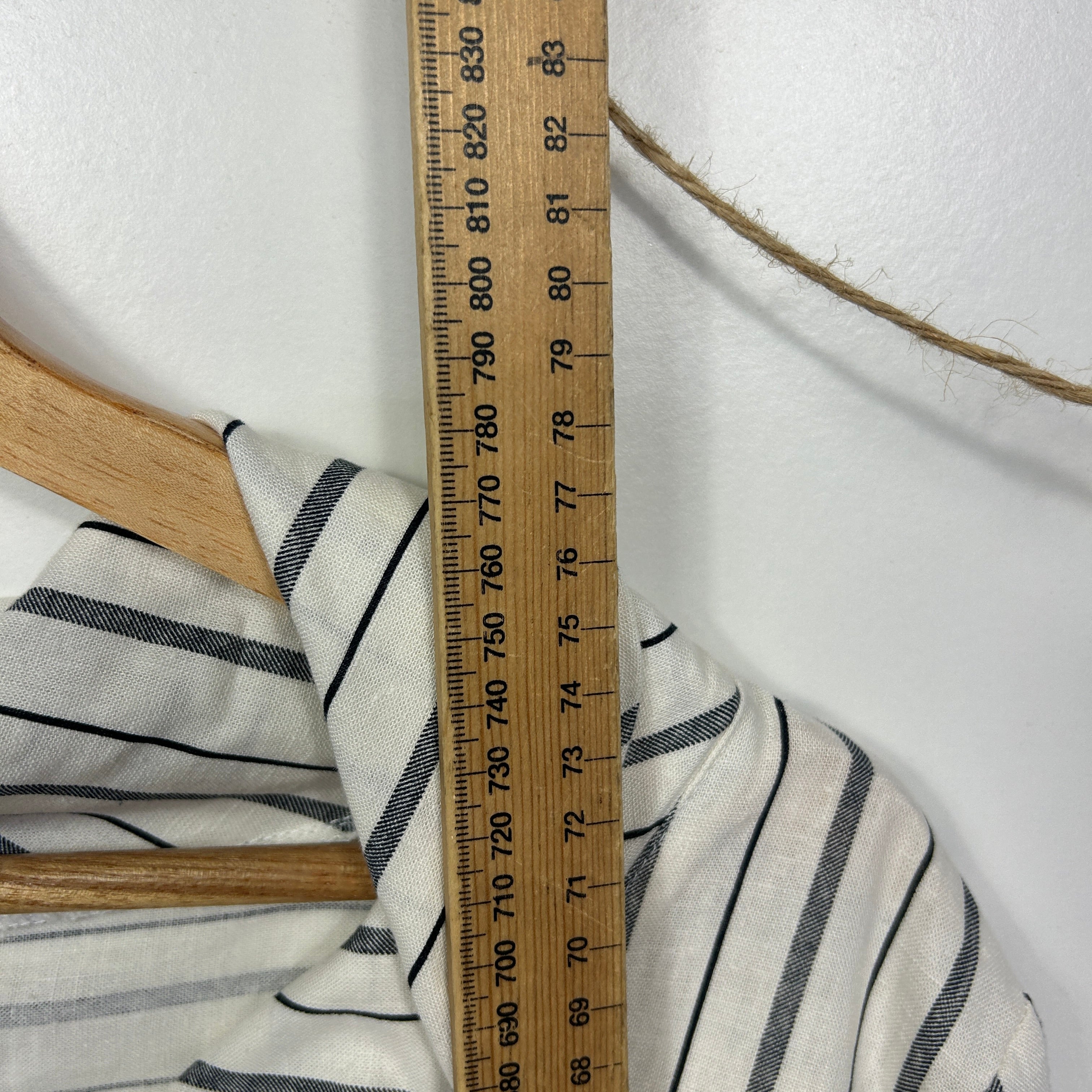 W Lane Striped Linen Cowl Neck Top - Size 14 - Image 7