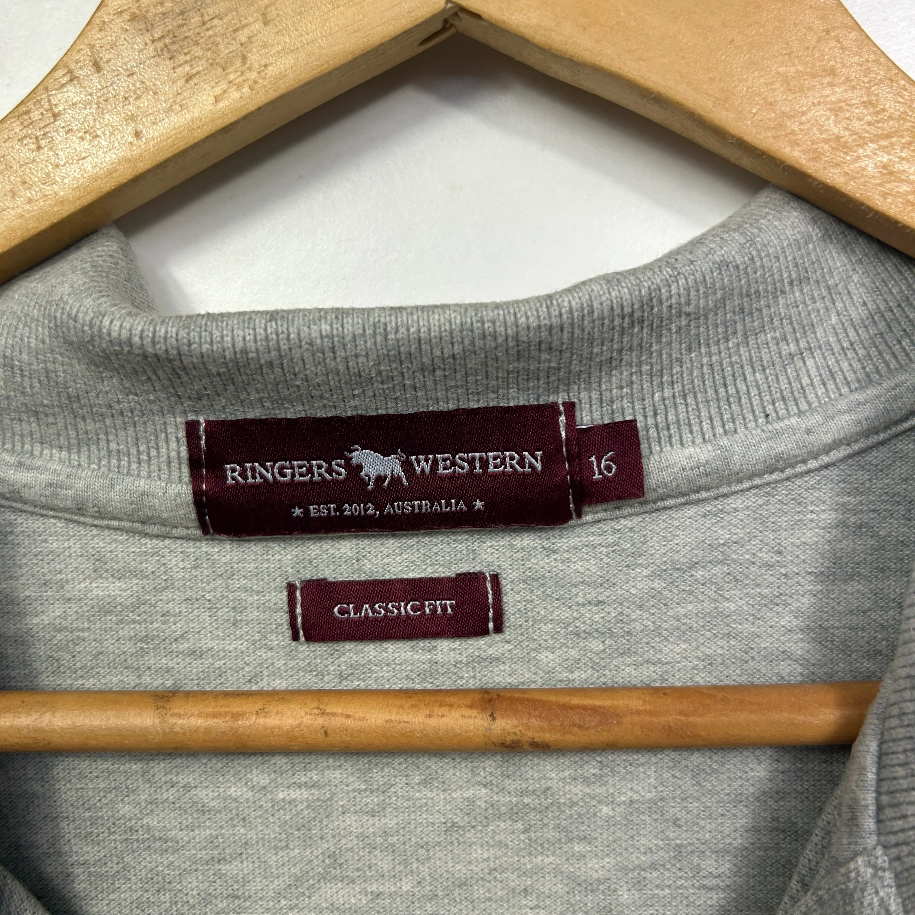 Ringers Western Grey Polo Shirt - Size 16 - Image 3