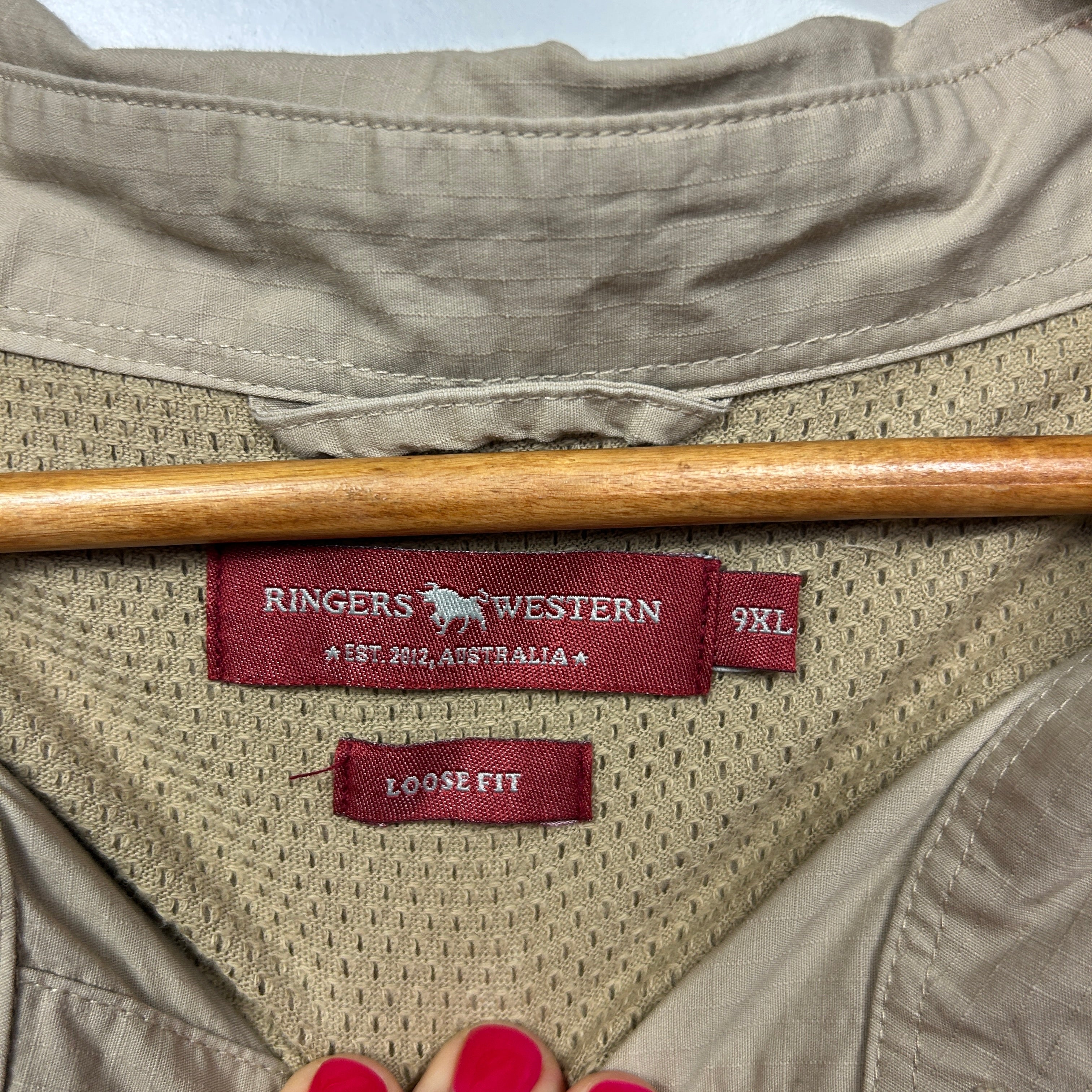 Ringers Western Tan Short Sleeve Shirt - Size 9XL - Image 2