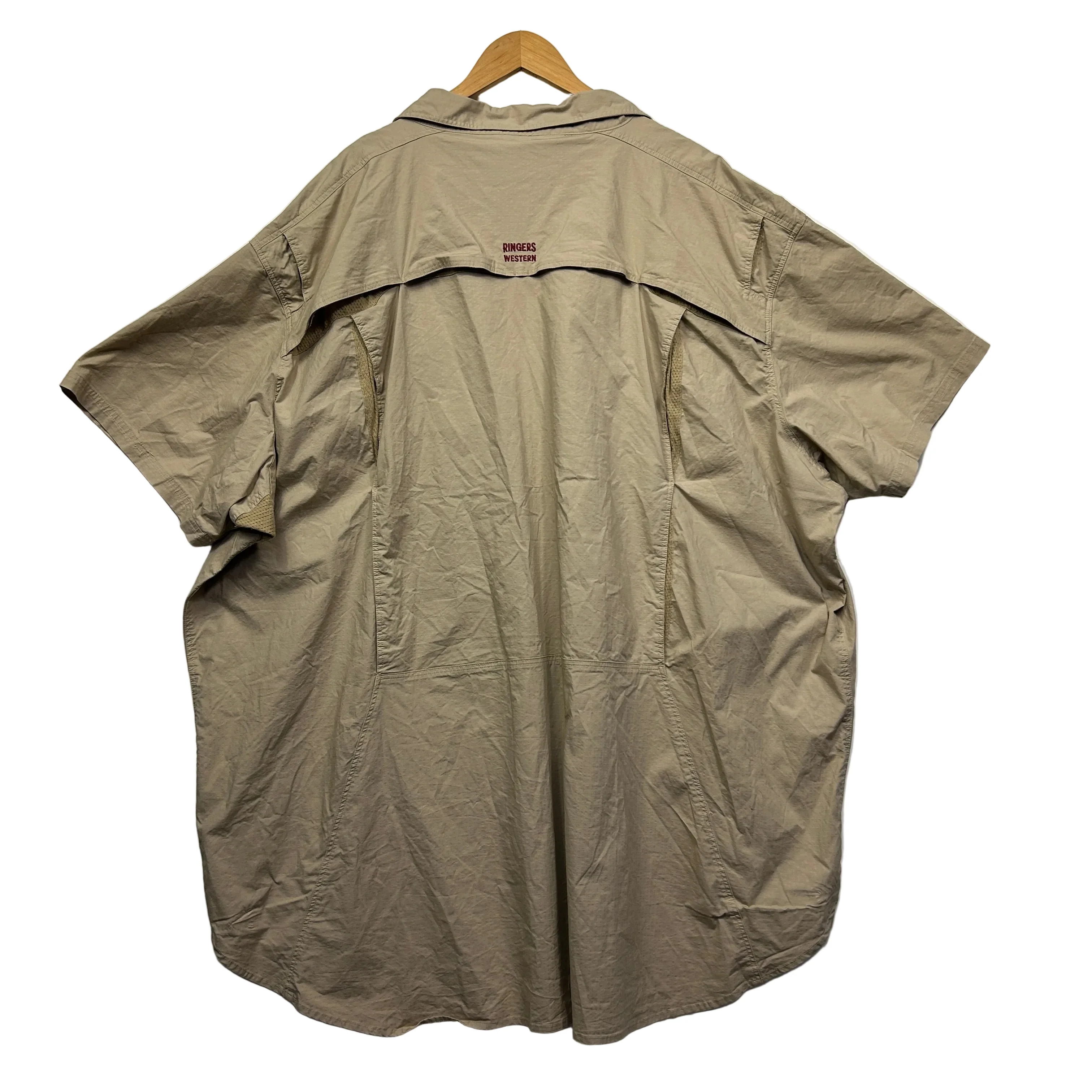 Ringers Western Tan Short Sleeve Shirt - Size 9XL - Image 3