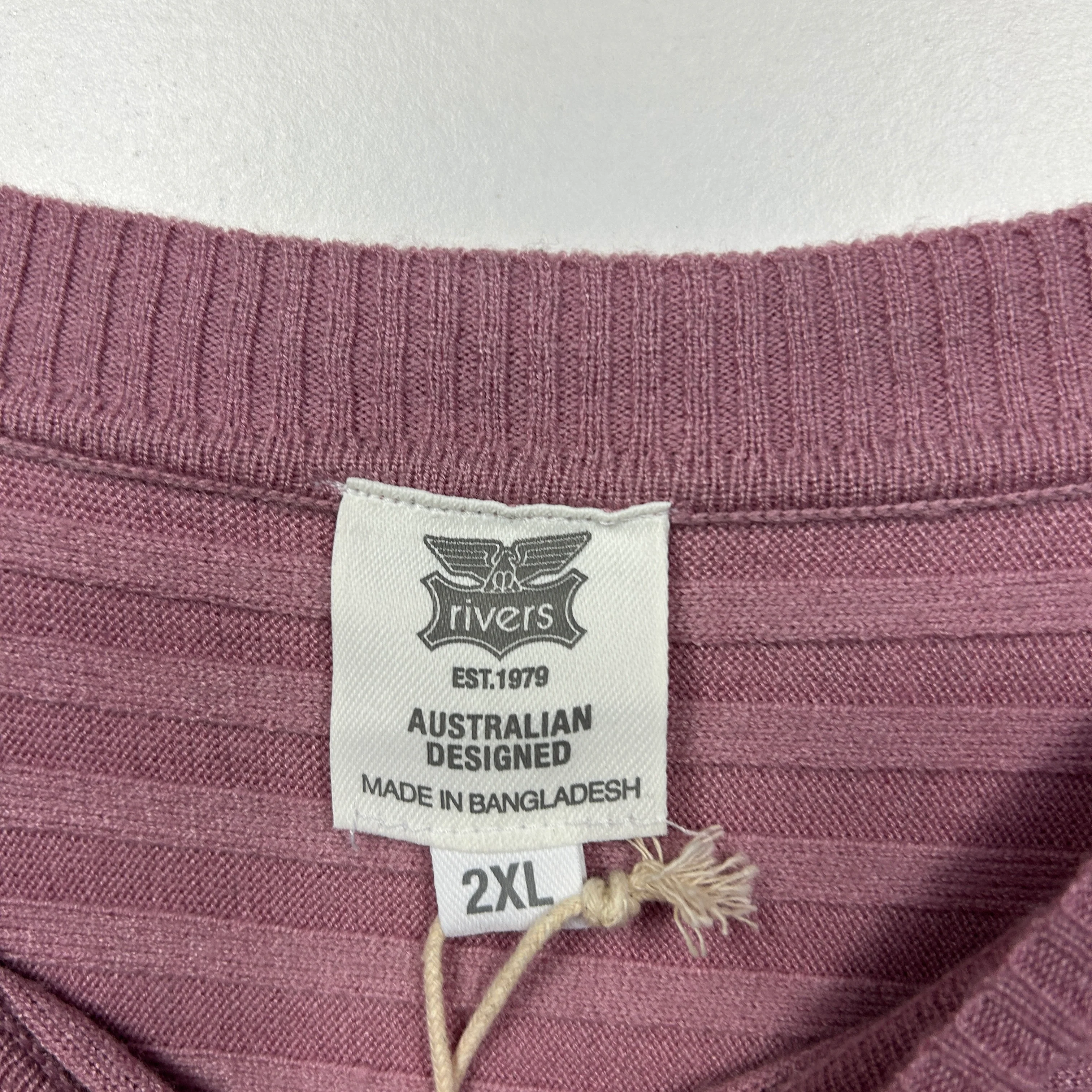 Rivers Dusty Mauve Ribbed Knit Sweater - Size 2XL - Image 2