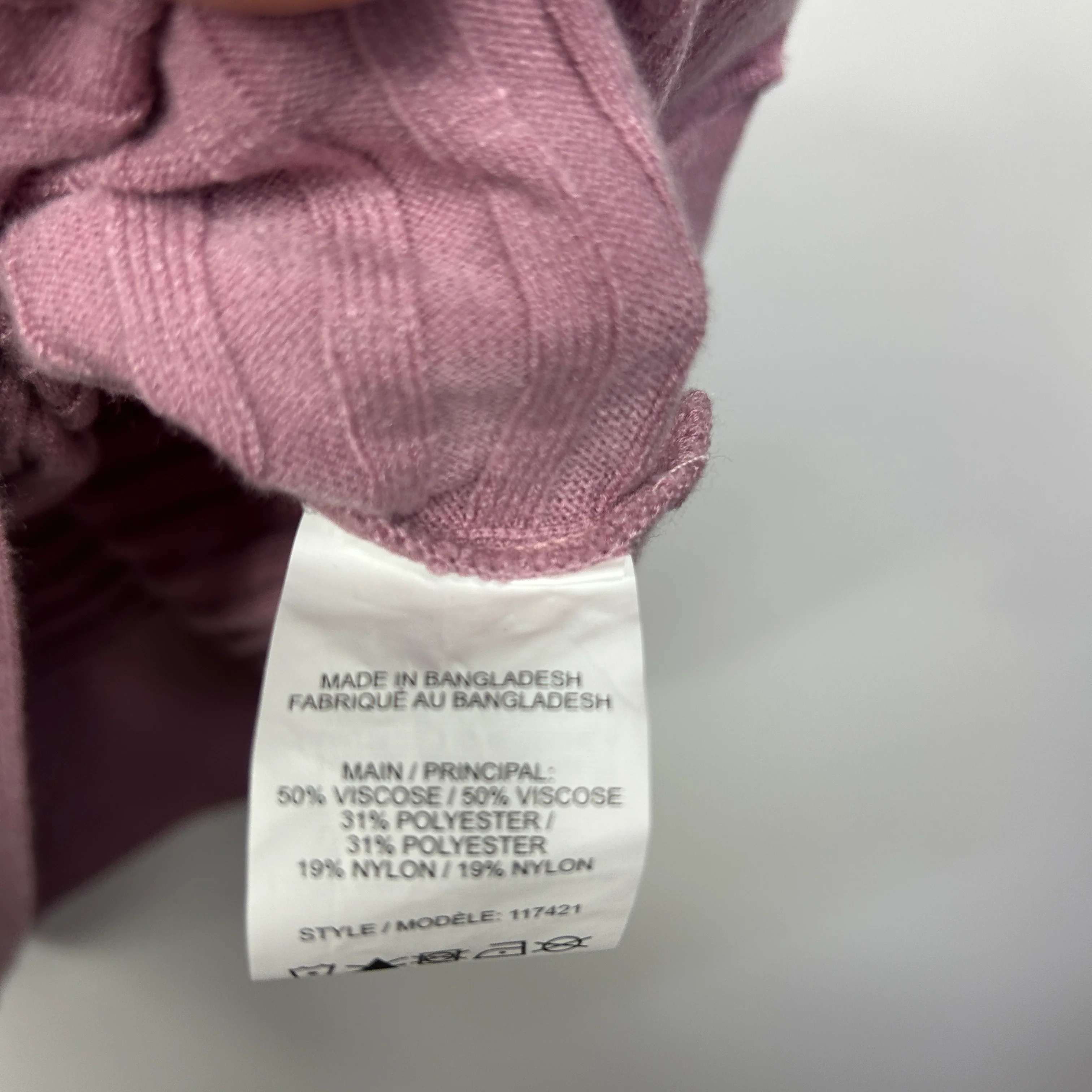 Rivers Dusty Mauve Ribbed Knit Sweater - Size 2XL - Image 3