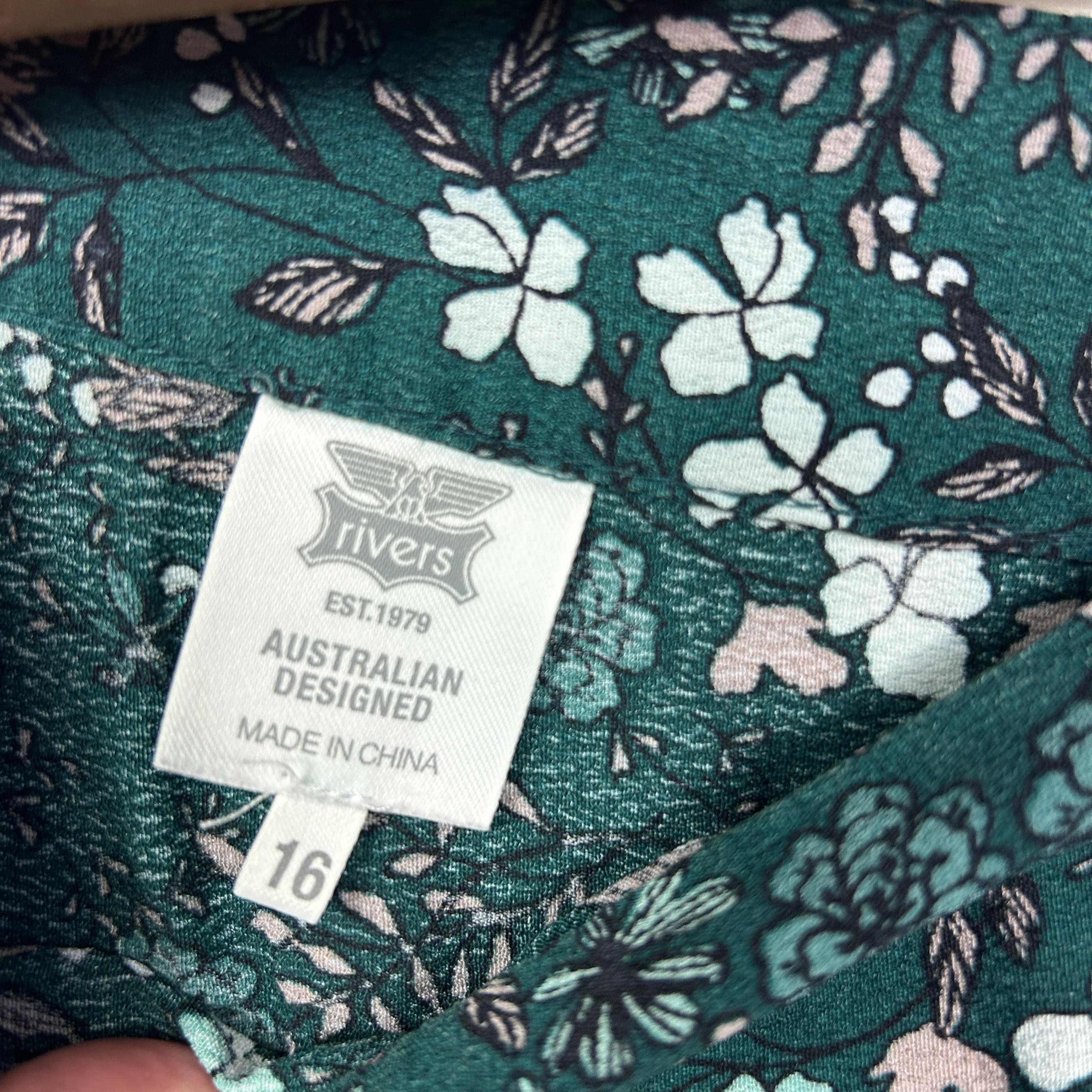 Rivers Green Floral Midi Boho Skirt - Size 16 - Image 5