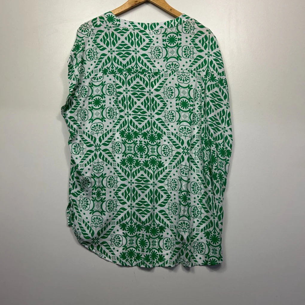 Rivers Green Print Blouse - Size 22 - Image 5