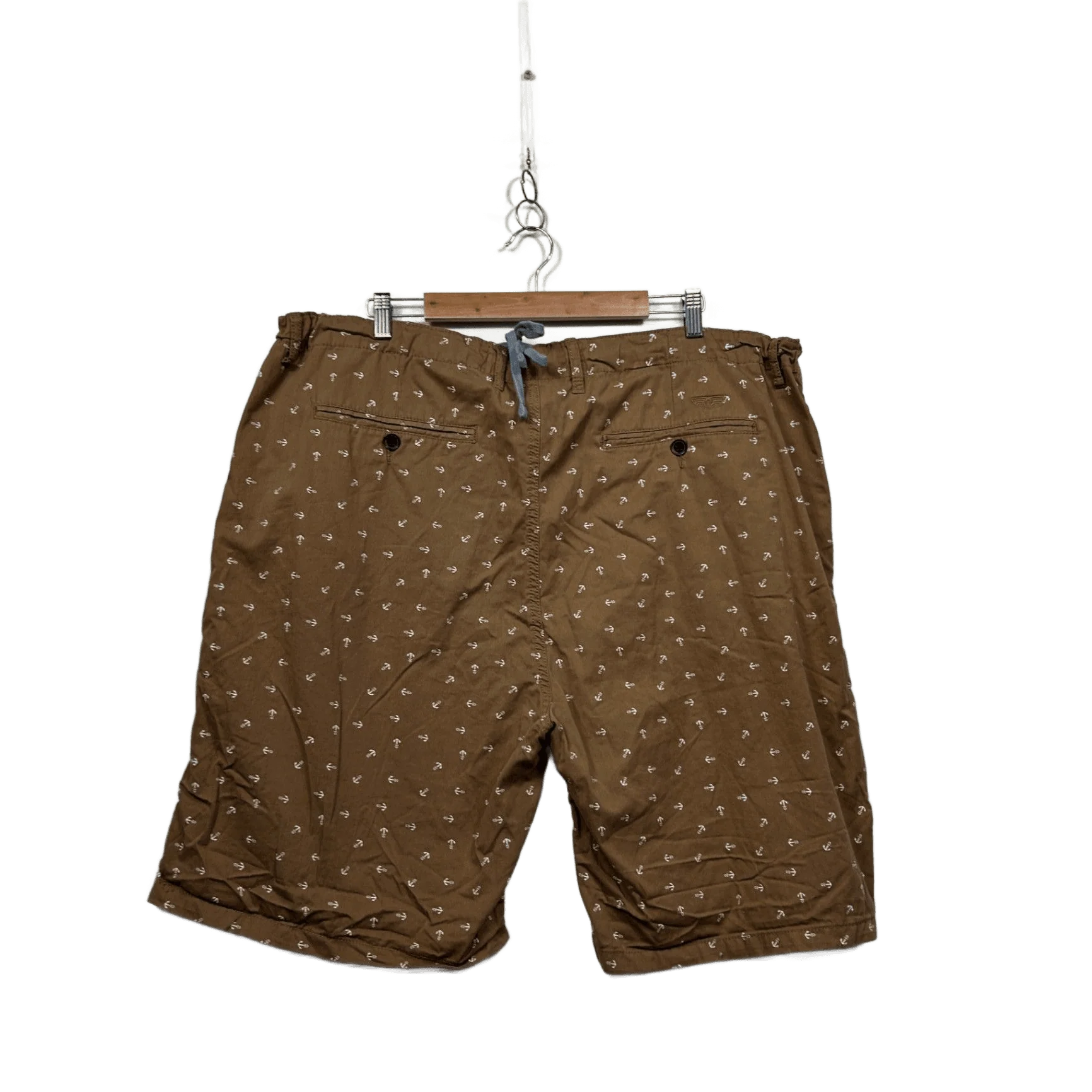 Rivers Mens Brown Anchors Sailing Nautical Casual Shorts Size 44 - Image 2