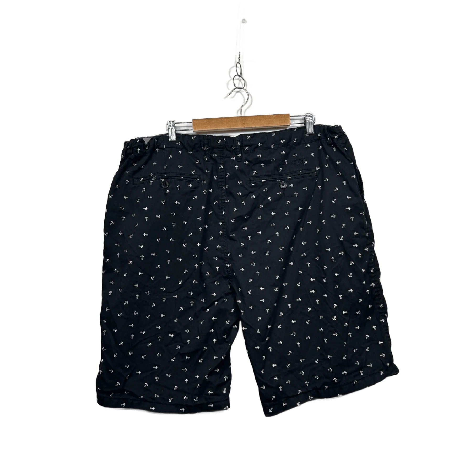 Rivers Mens Navy Anchors Sailing Nautical Casual Shorts Size 44 - Image 2