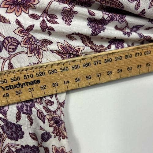 Rivers White & Purple Floral Print Blouse - Size 16 - Image 6