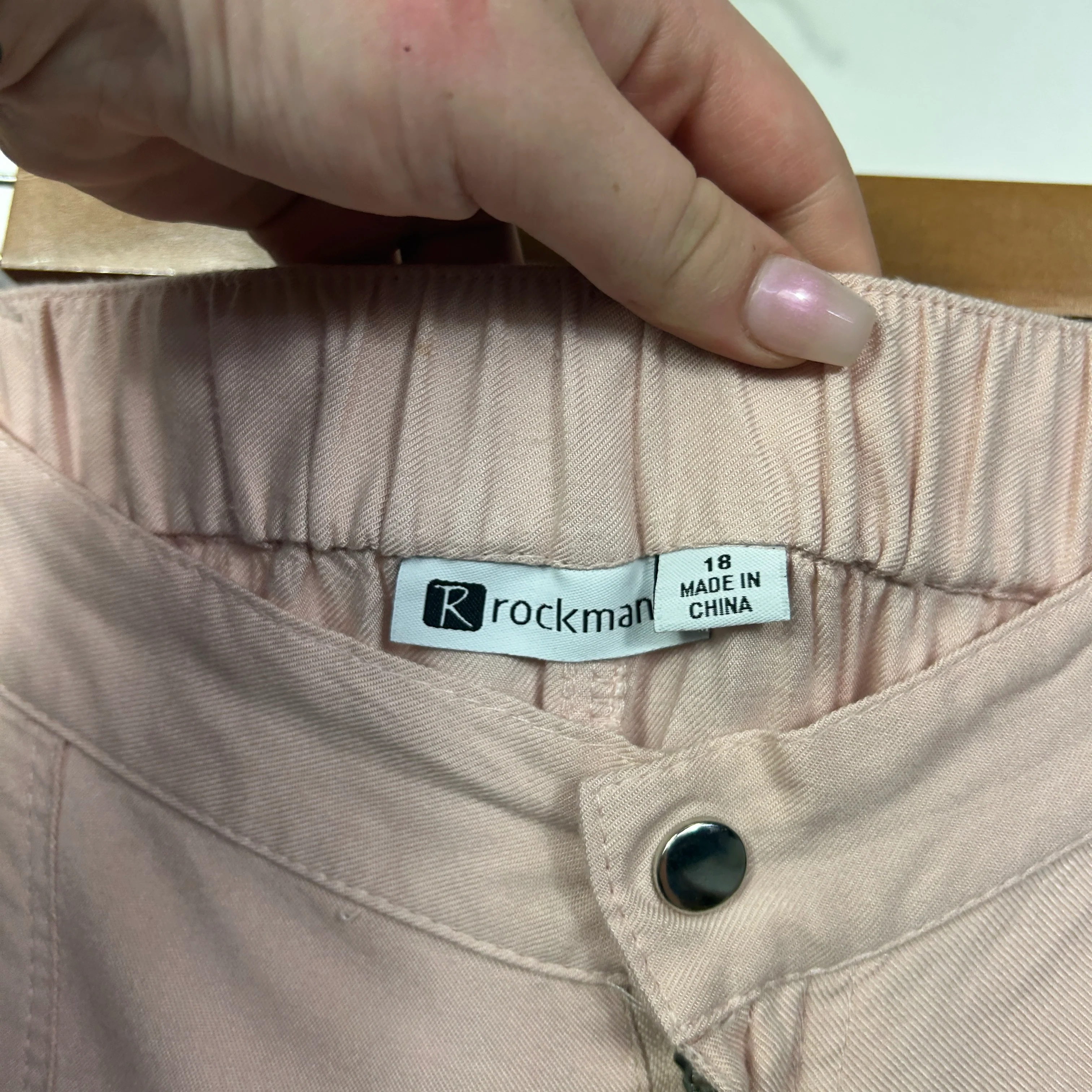 Rockman Pink Utility Cargo Pants - Size 18 - Image 3
