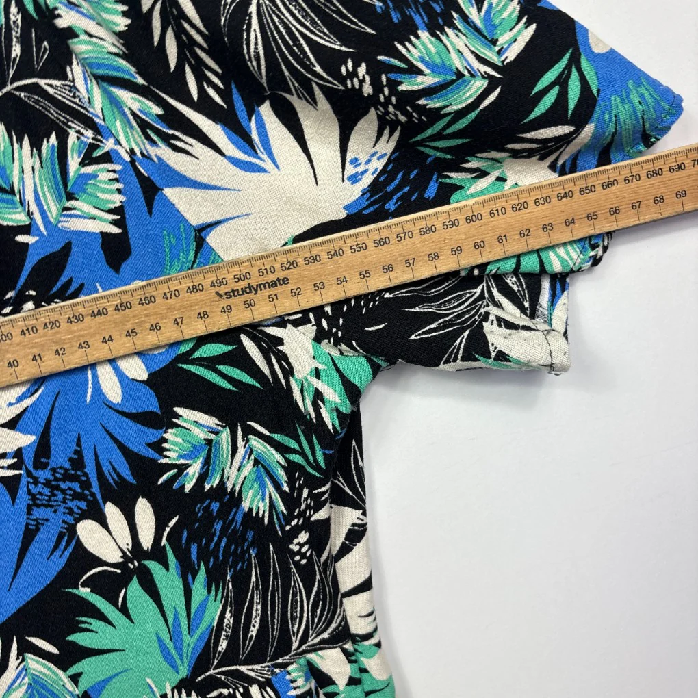 Rockmans Black Tropical Floral Print Dress - Size 20 - Image 4