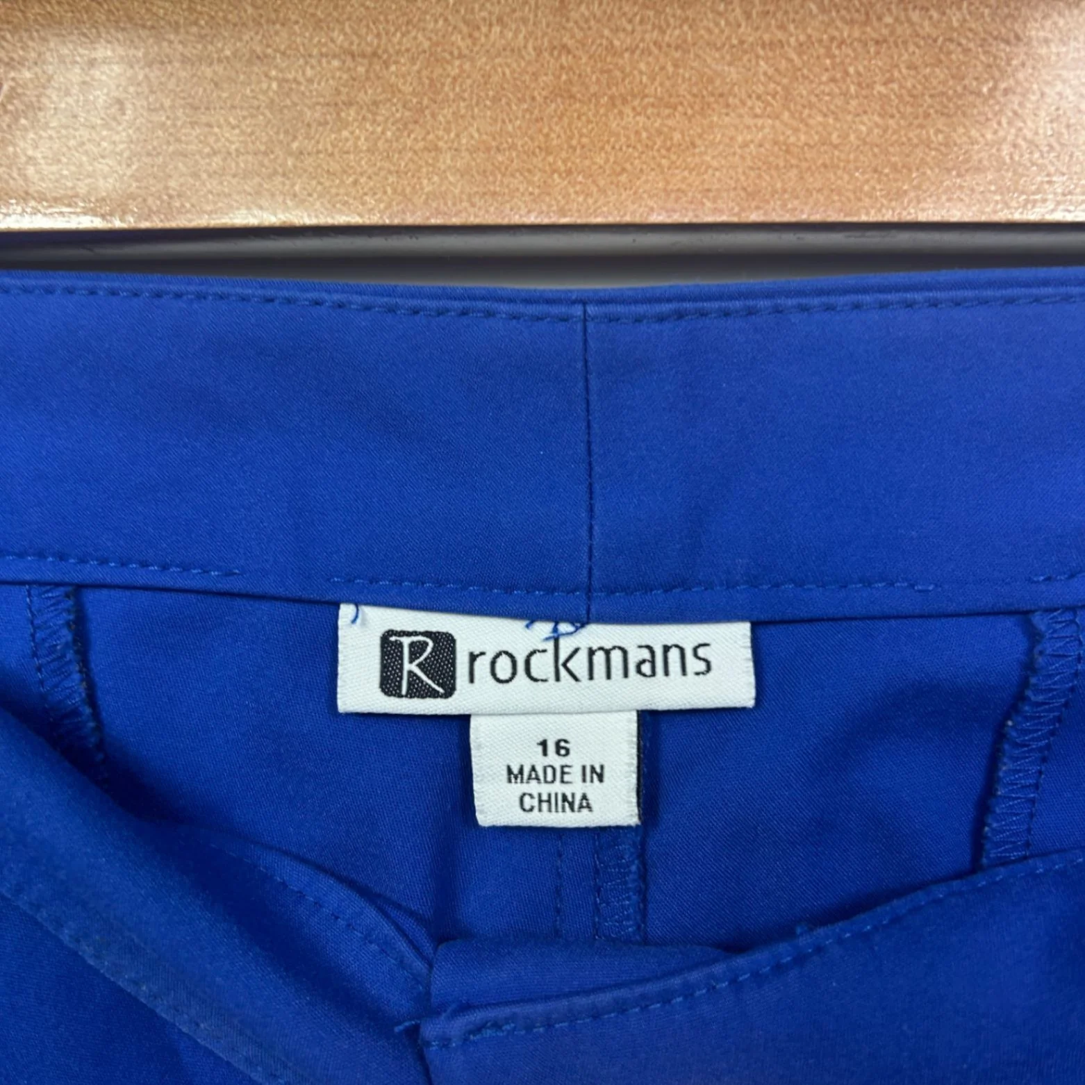Rockmans Blue Pull On Pockets Bermuda Shorts Size 16 - Image 3