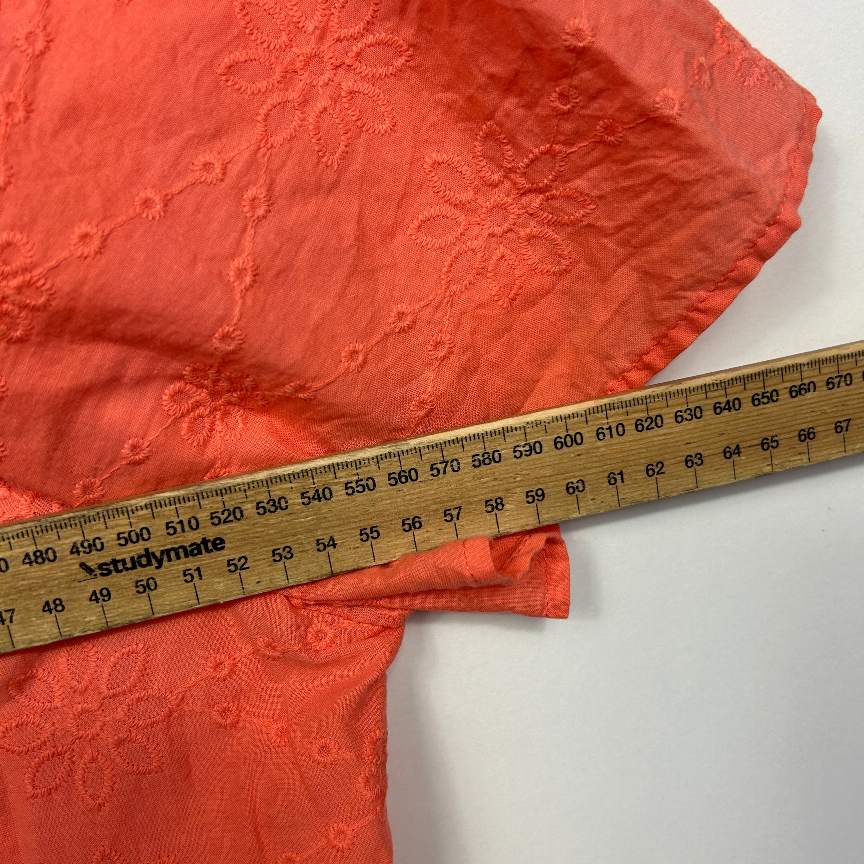 Rockmans Coral Embroidered Top - Size 18 - Image 5