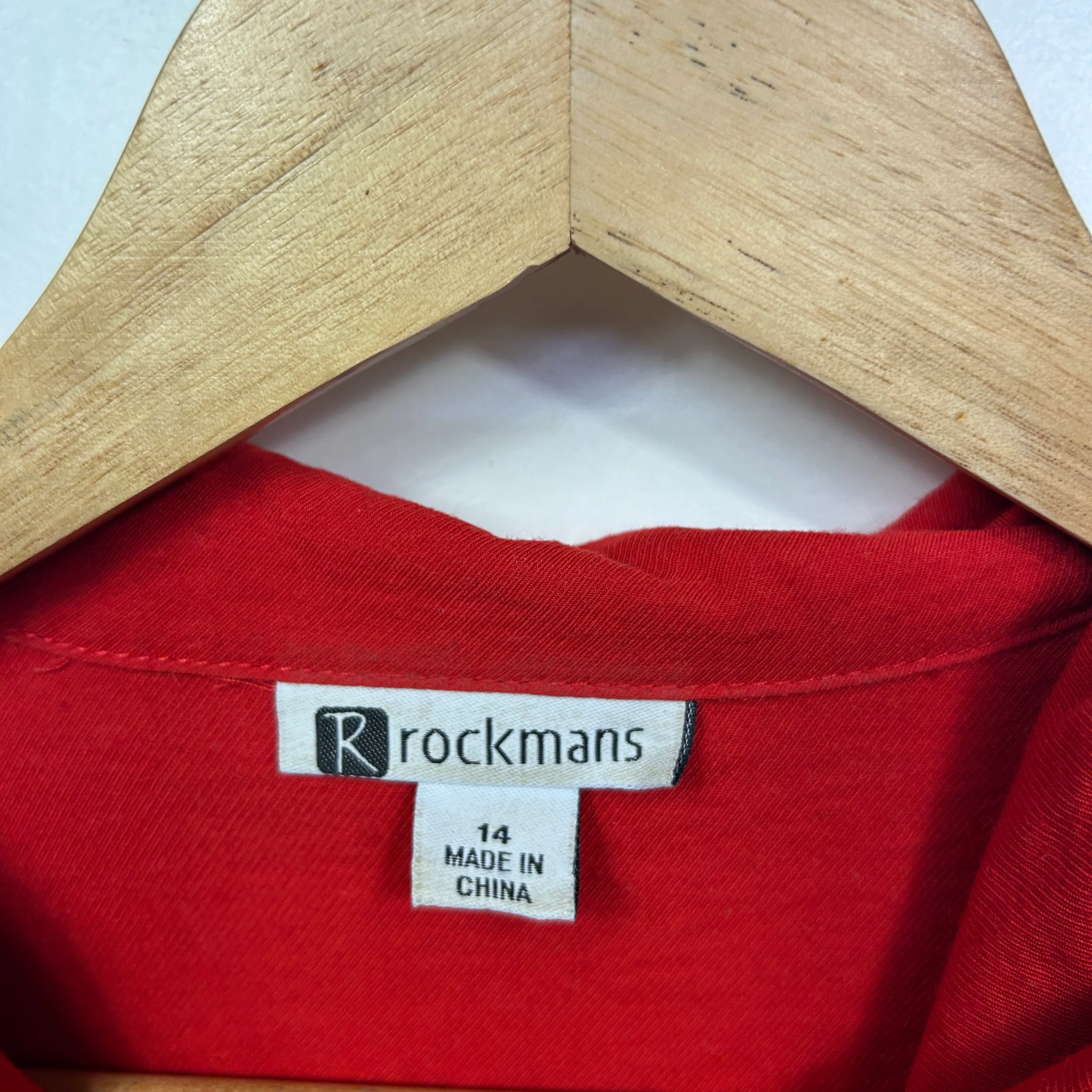 Rockmans Red Lightweight Jacket Top - Size 14 - Image 4