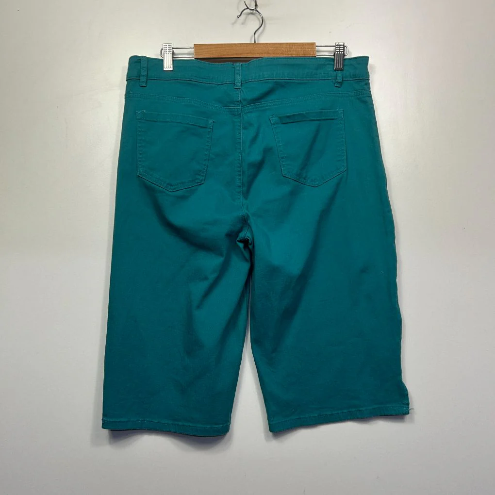 Rockmans Teal Bermuda Shorts - Size 16 - Image 2