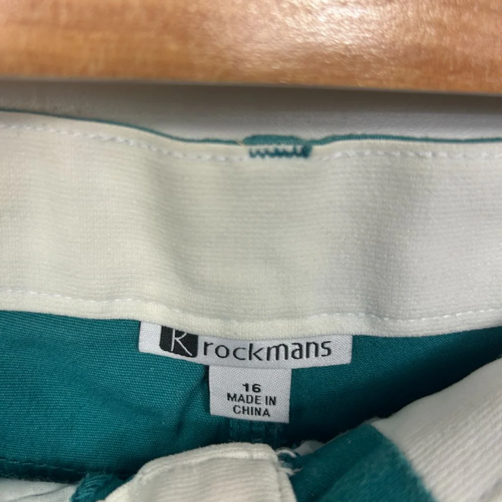 Rockmans Teal Bermuda Shorts - Size 16 - Image 4