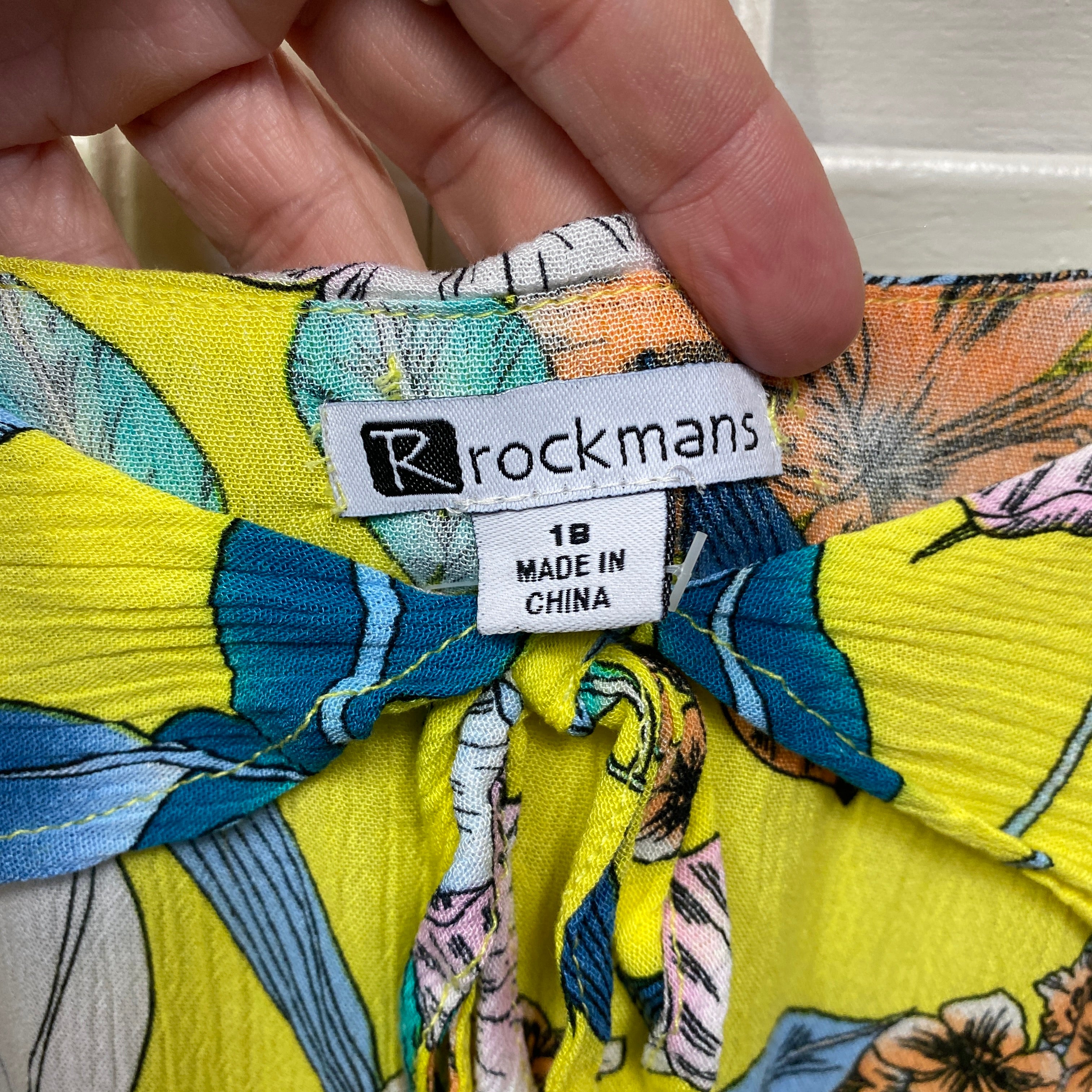 Rockmans Top Size 18 Yellow Floral Cold Shoulder Sleeve New - Image 4