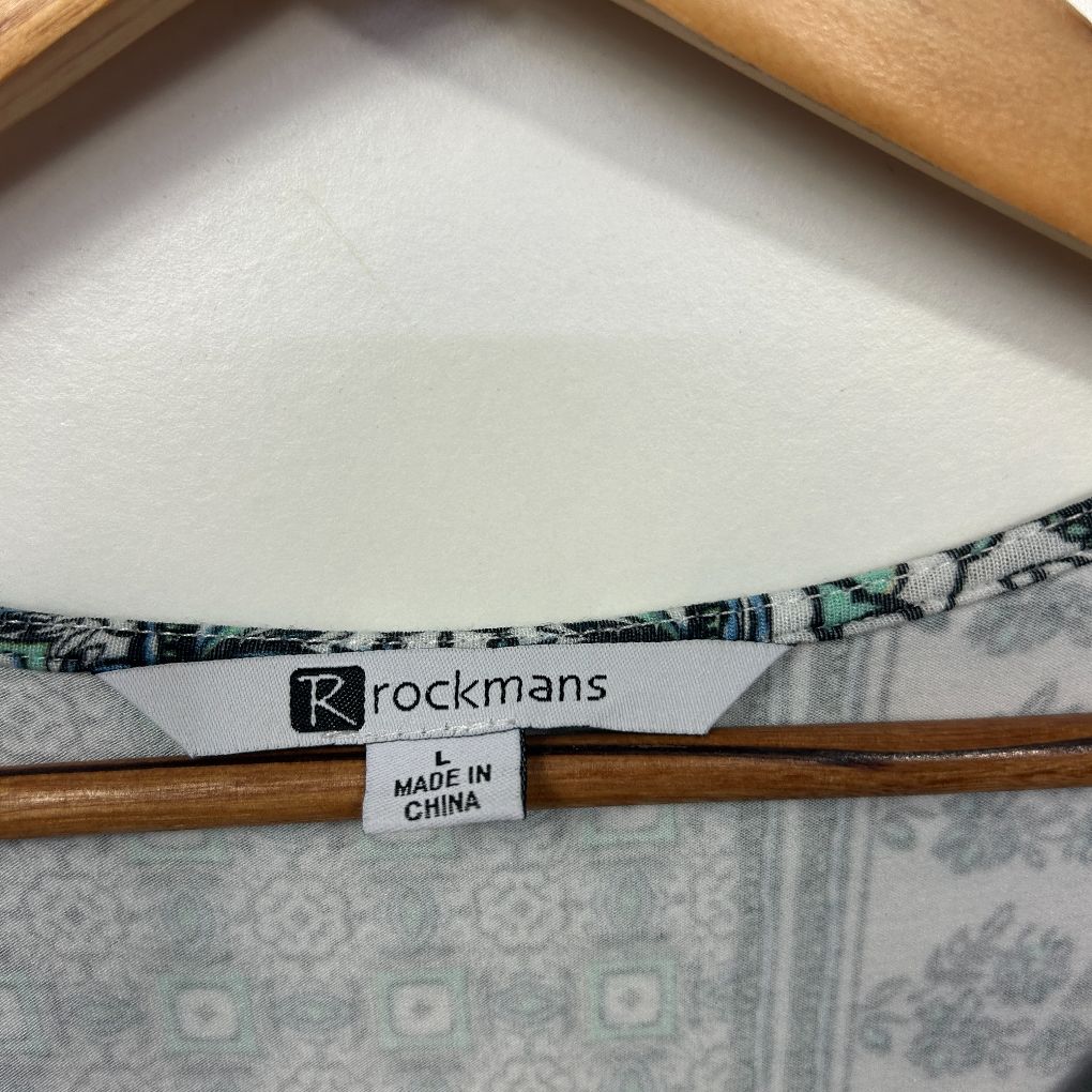 Rockmans White Paisley Print Top - Size L - Image 2