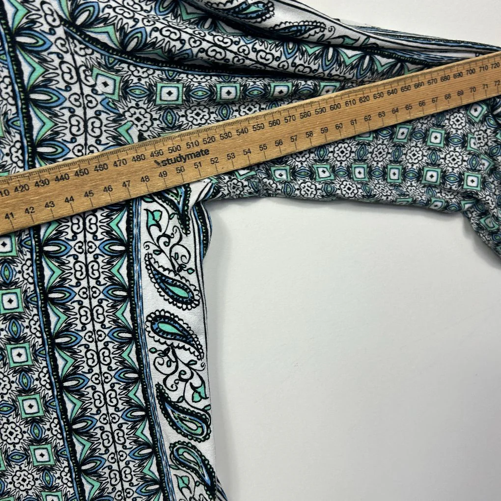 Rockmans White Paisley Print Top - Size L - Image 6