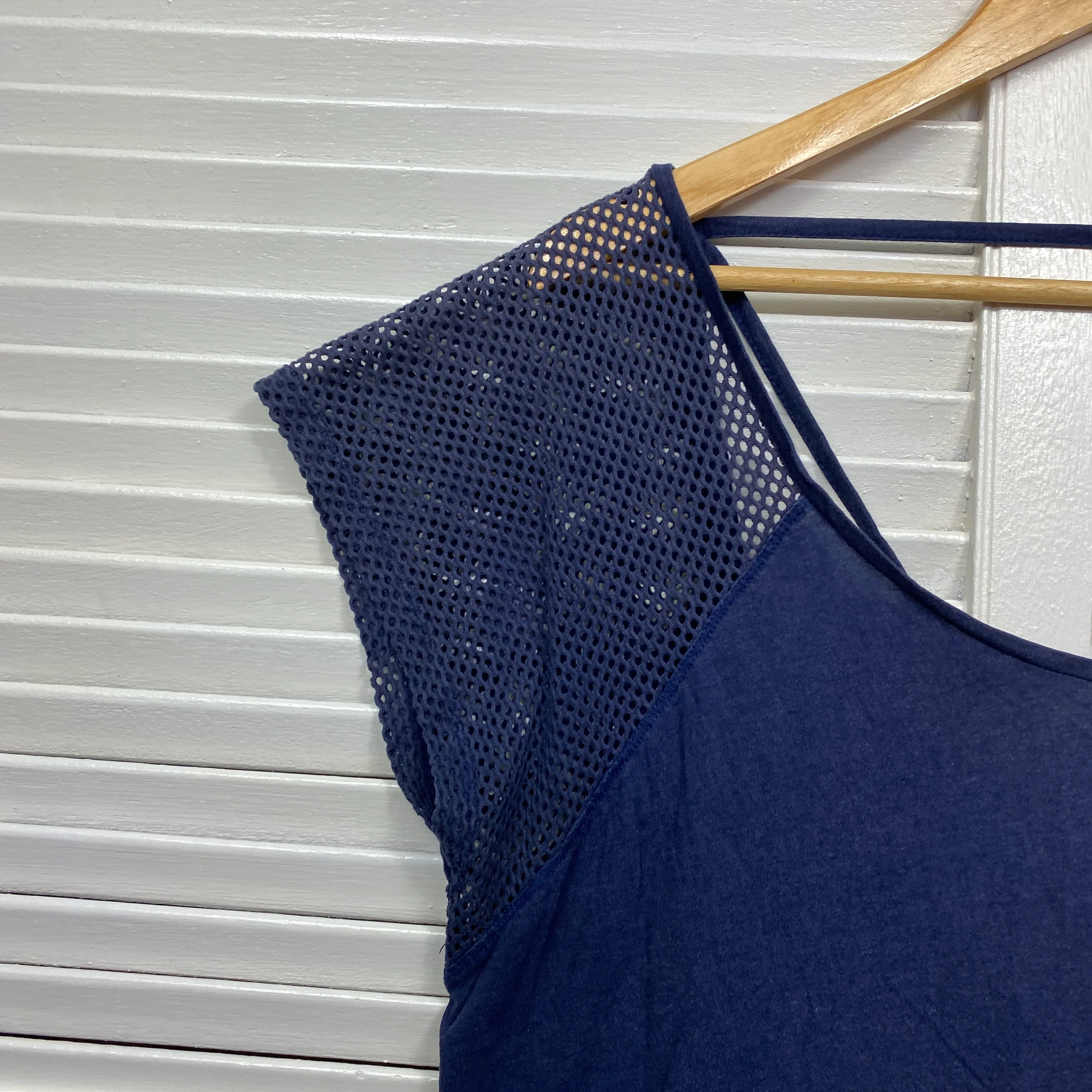 Rockwear Activewear Top Size 14 Navy Short Sleeve - Image 3
