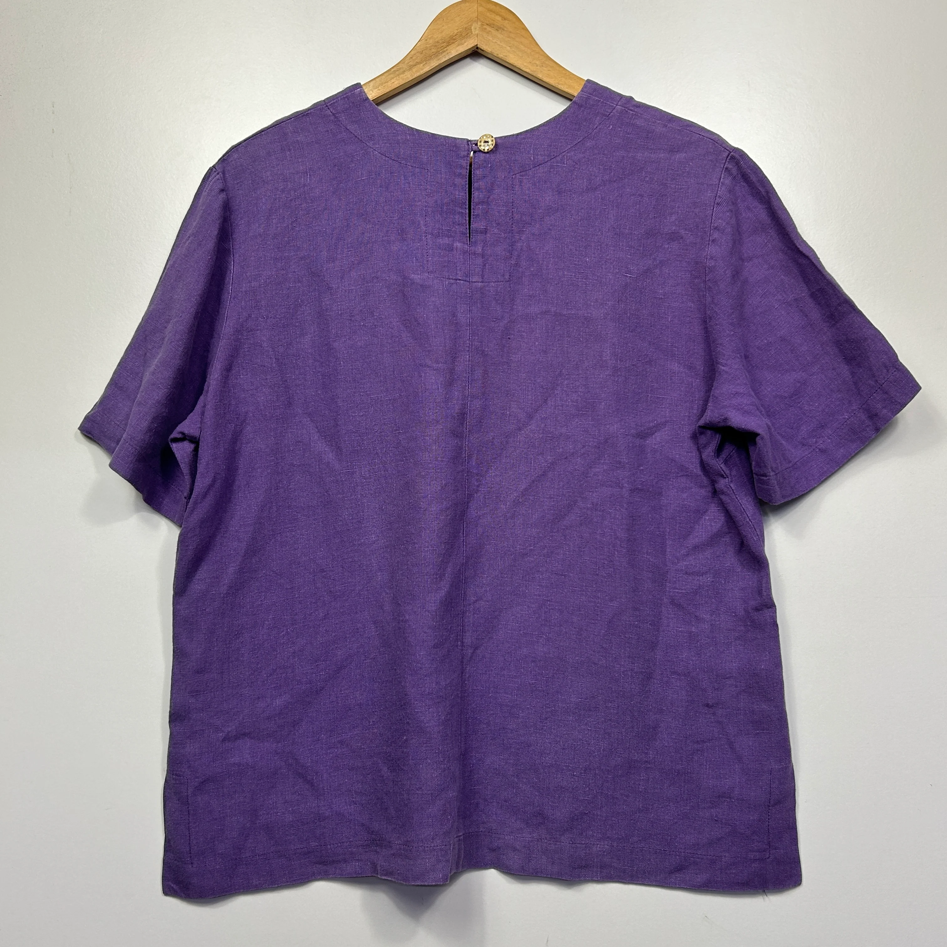 Rogues Australia Purple Linen Top - Size 12 - Image 2