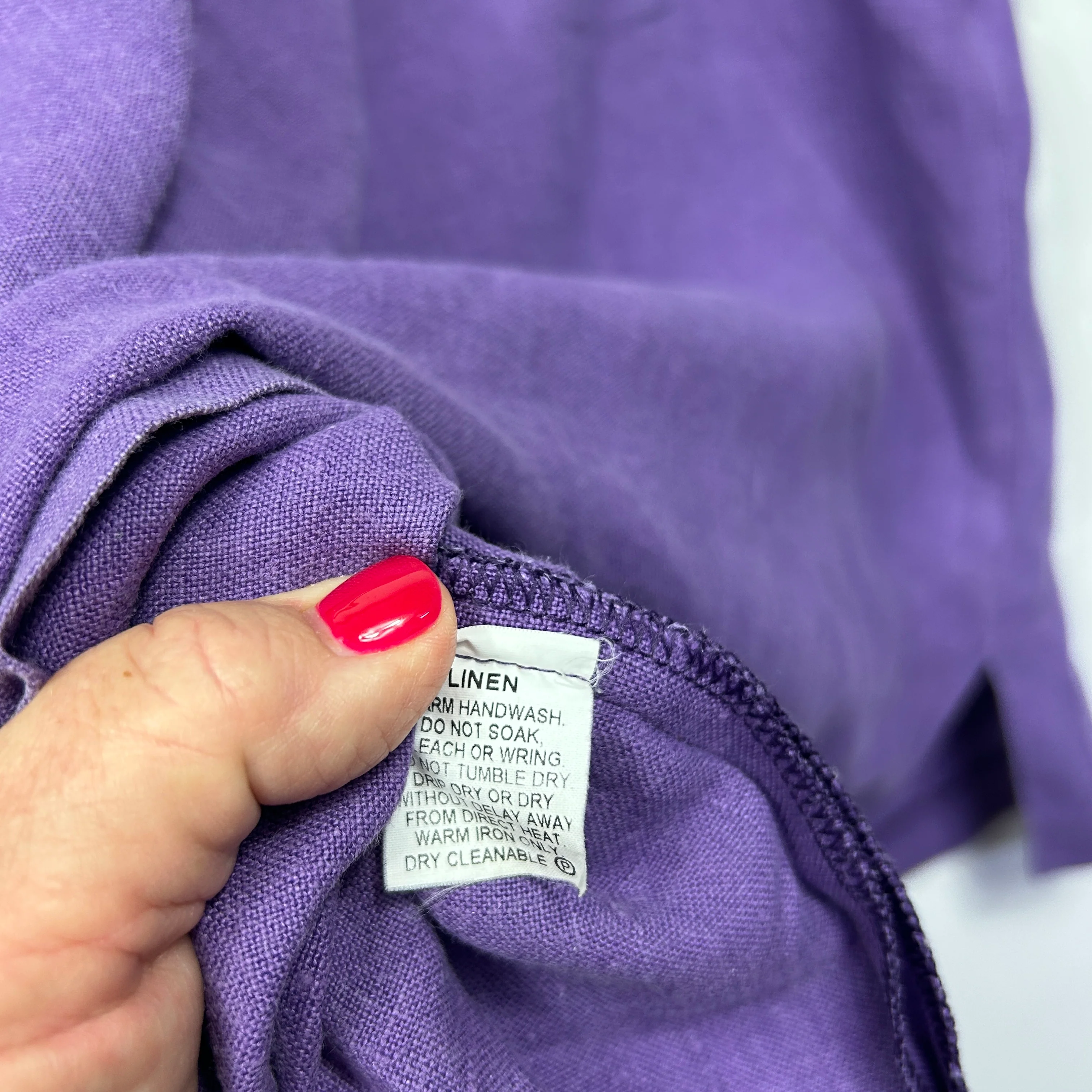 Rogues Australia Purple Linen Top - Size 12 - Image 4