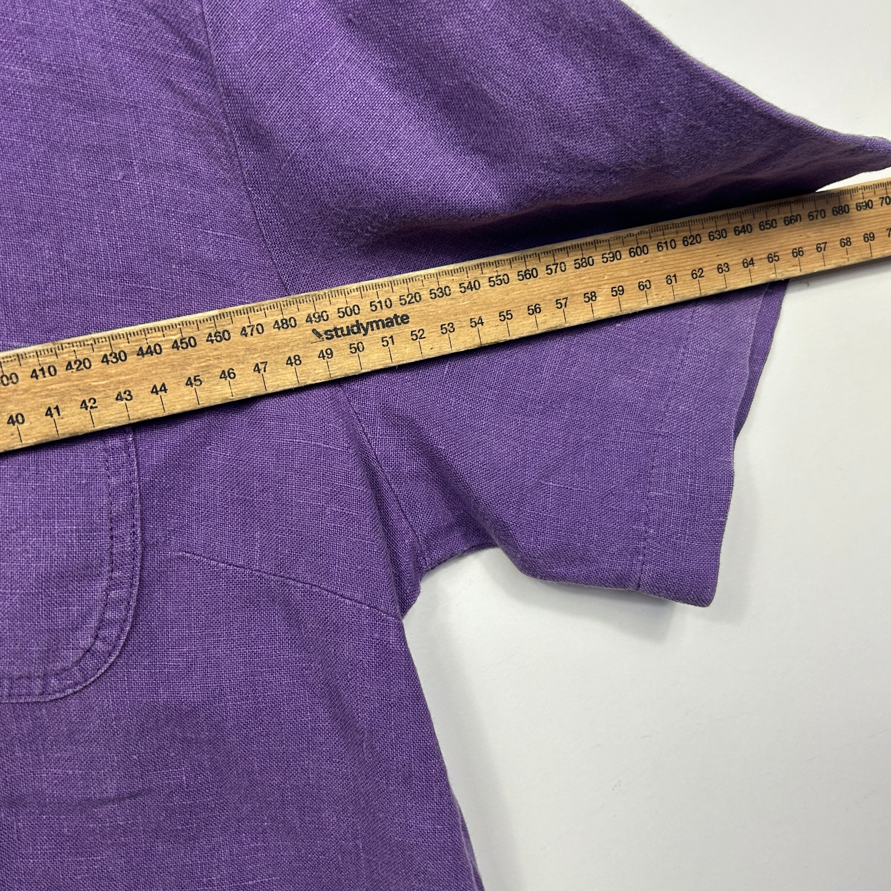 Rogues Australia Purple Linen Top - Size 12 - Image 5