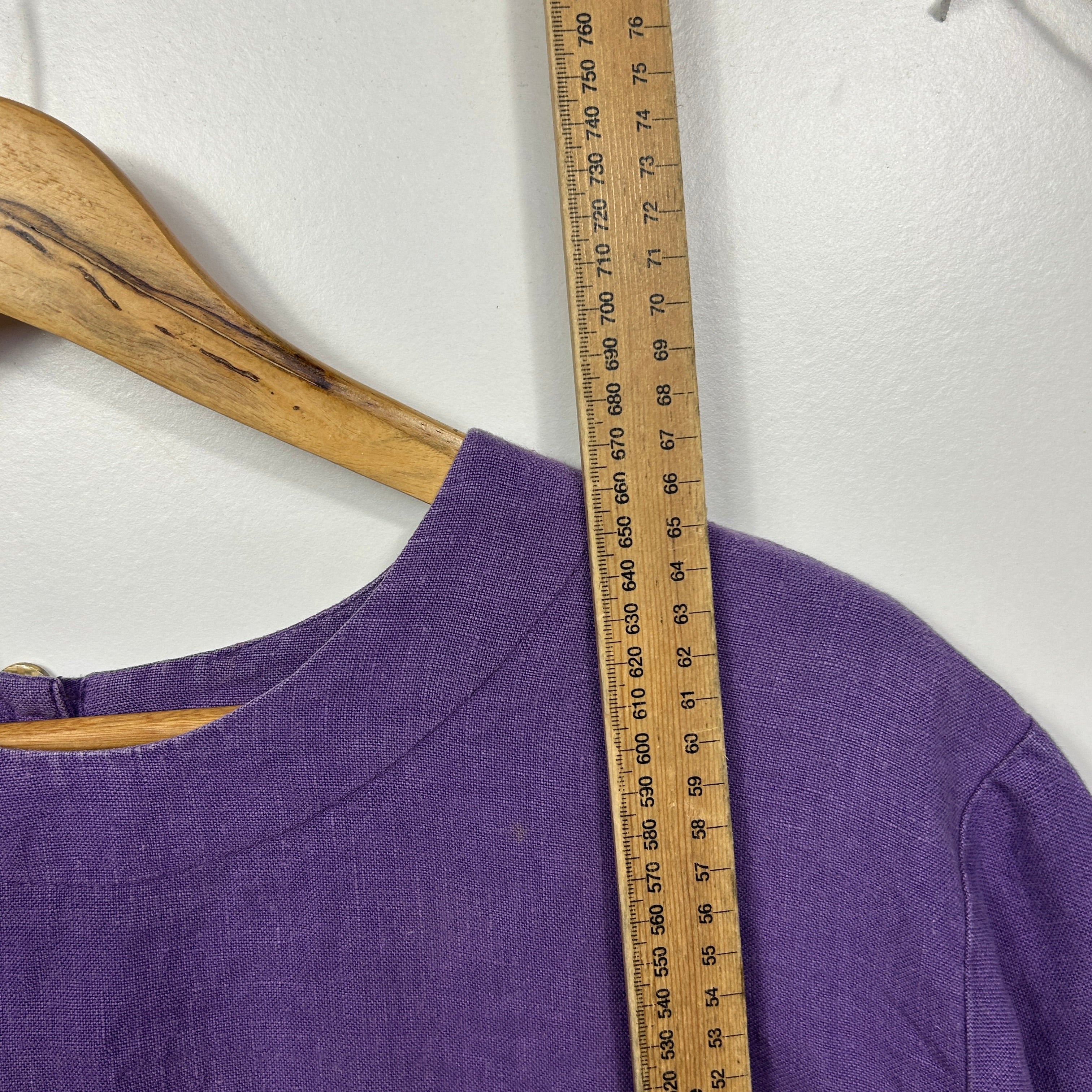 Rogues Australia Purple Linen Top - Size 12 - Image 6