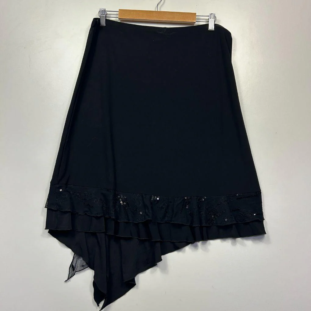 Rosanna Black Sequin Skirt - Size 18 - Image 3