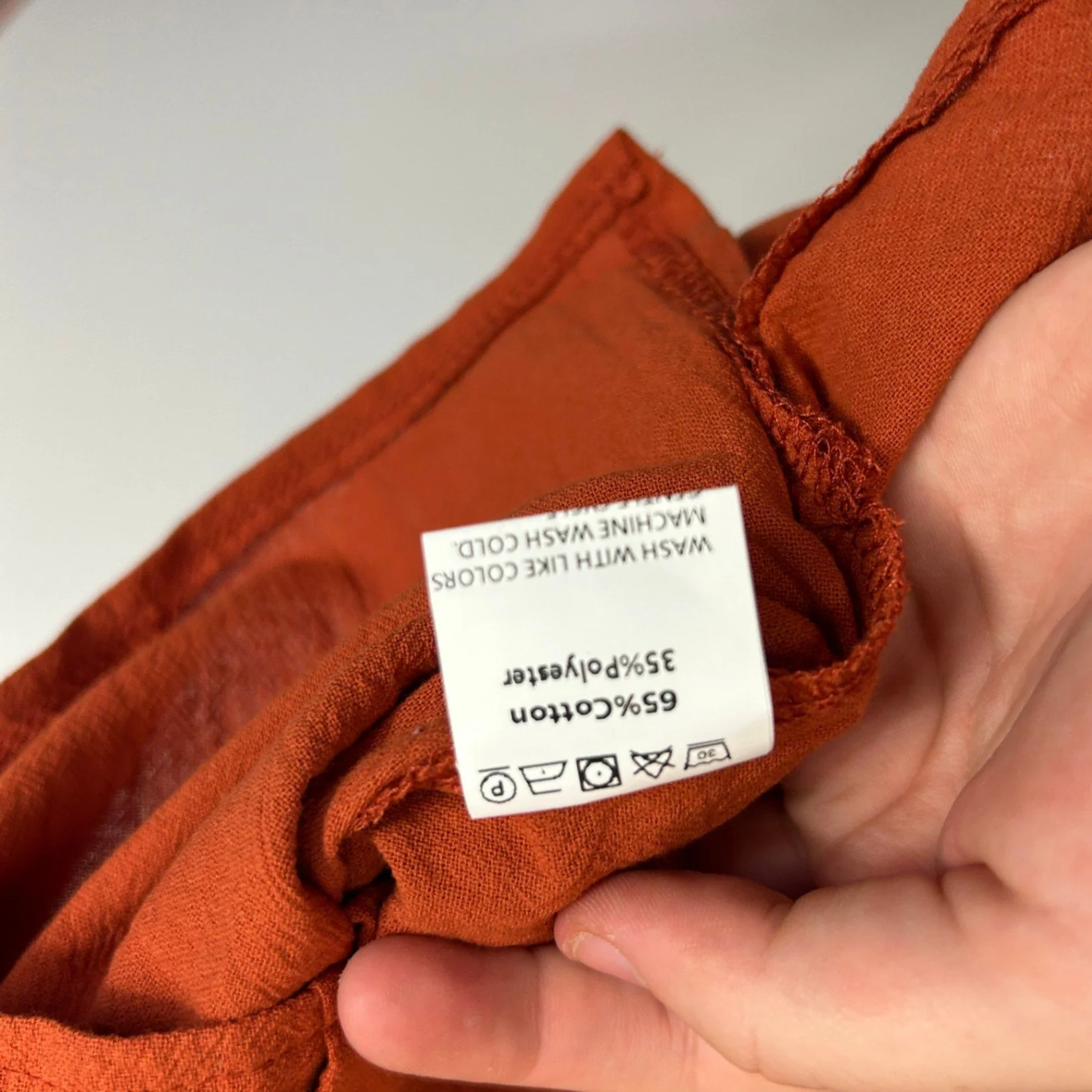 Rust Orange Cotton Blend Short Sleeve Blouse Top Size 3XL 16 18 Dandelion - Image 5