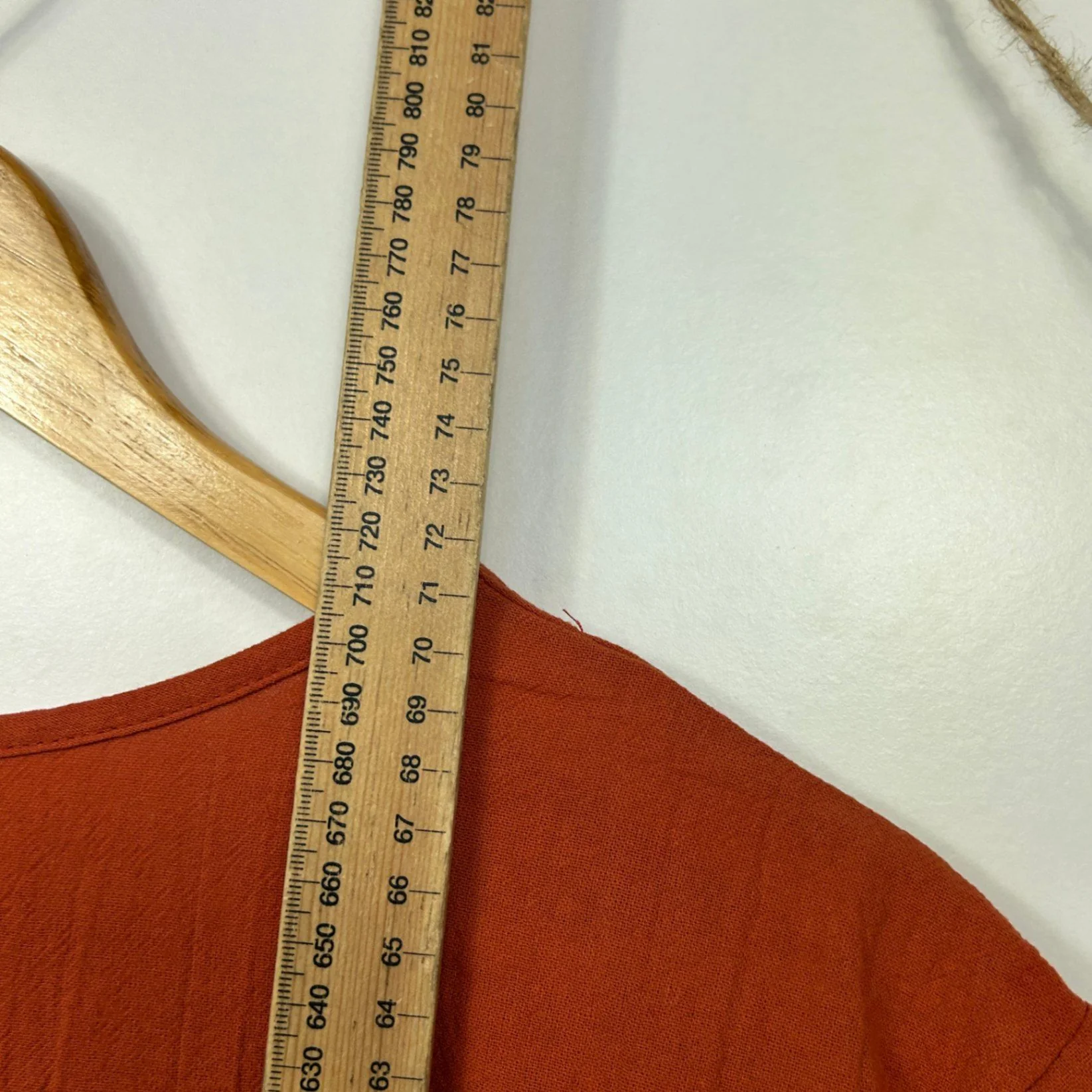 Rust Orange Cotton Blend Short Sleeve Blouse Top Size 3XL 16 18 Dandelion - Image 7