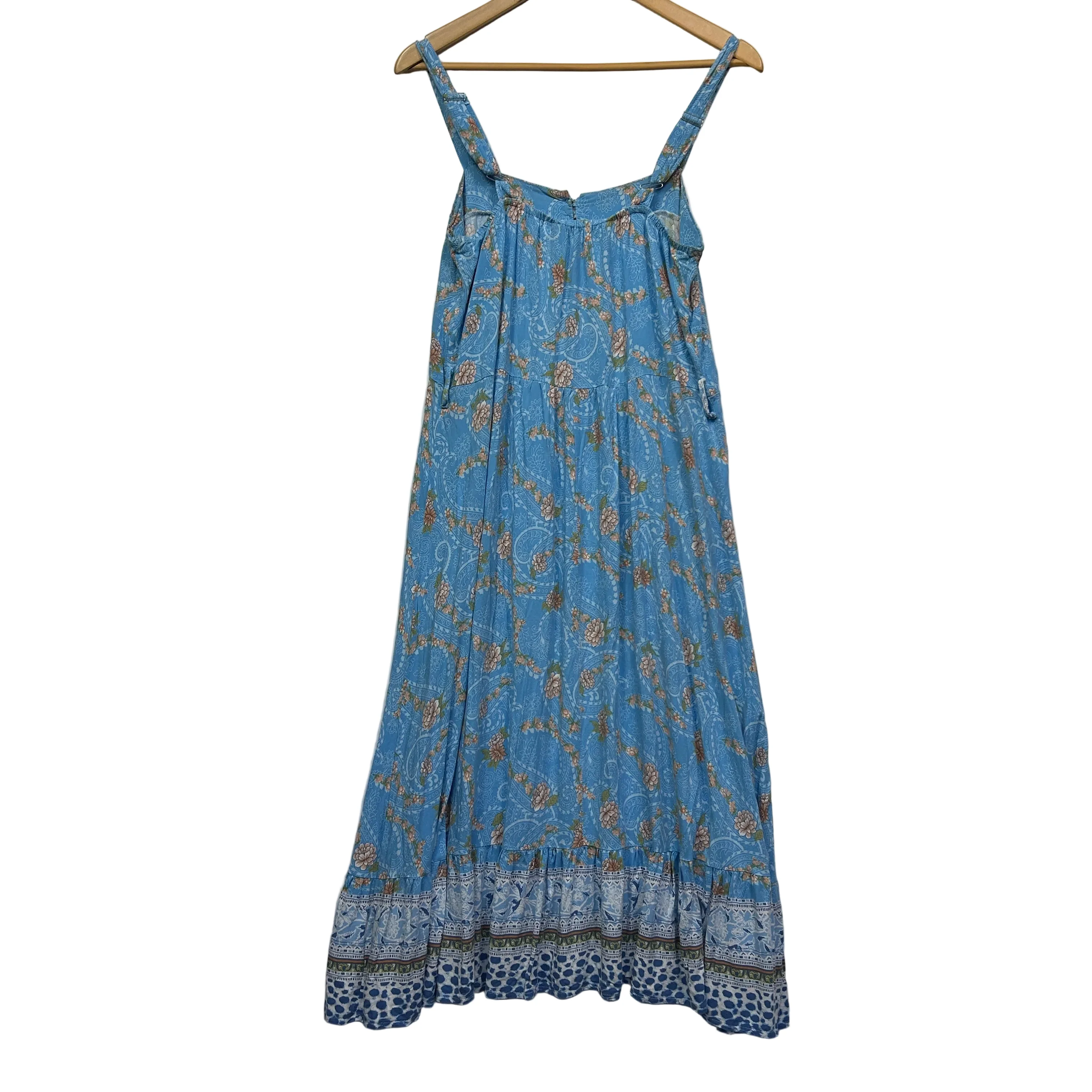Sally Bright Blue Floral Maxi Dress - Size 14 - Image 2