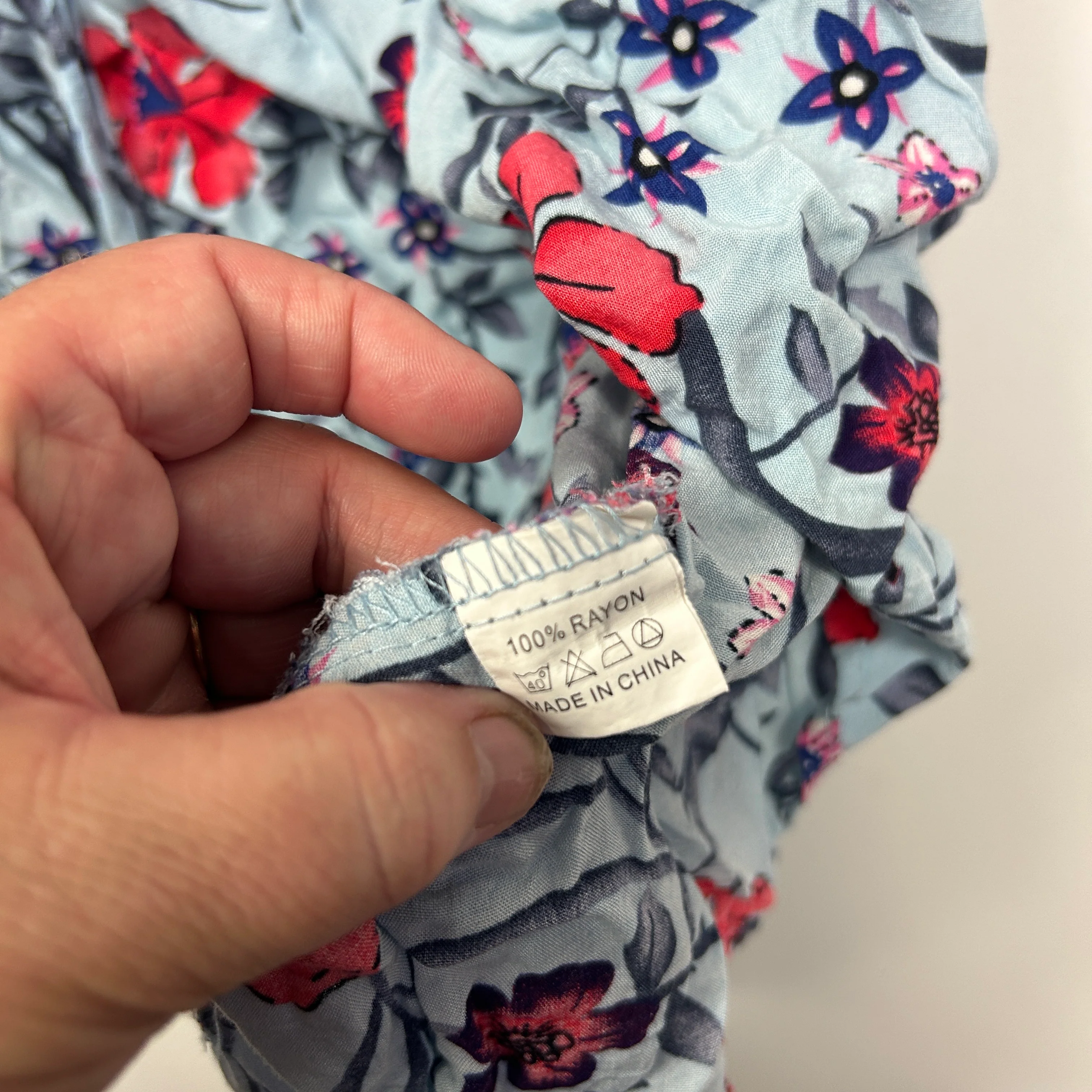 Sanctum Blue Floral Print Dress - Size L - Image 3