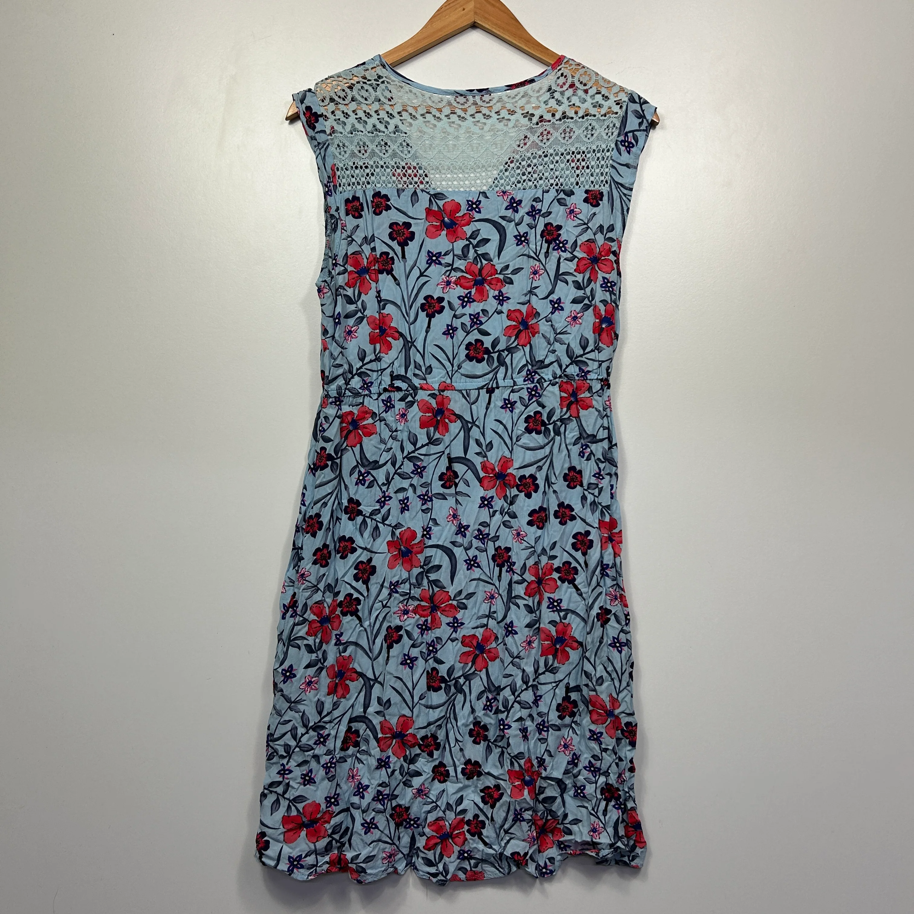 Sanctum Blue Floral Print Dress - Size L - Image 4