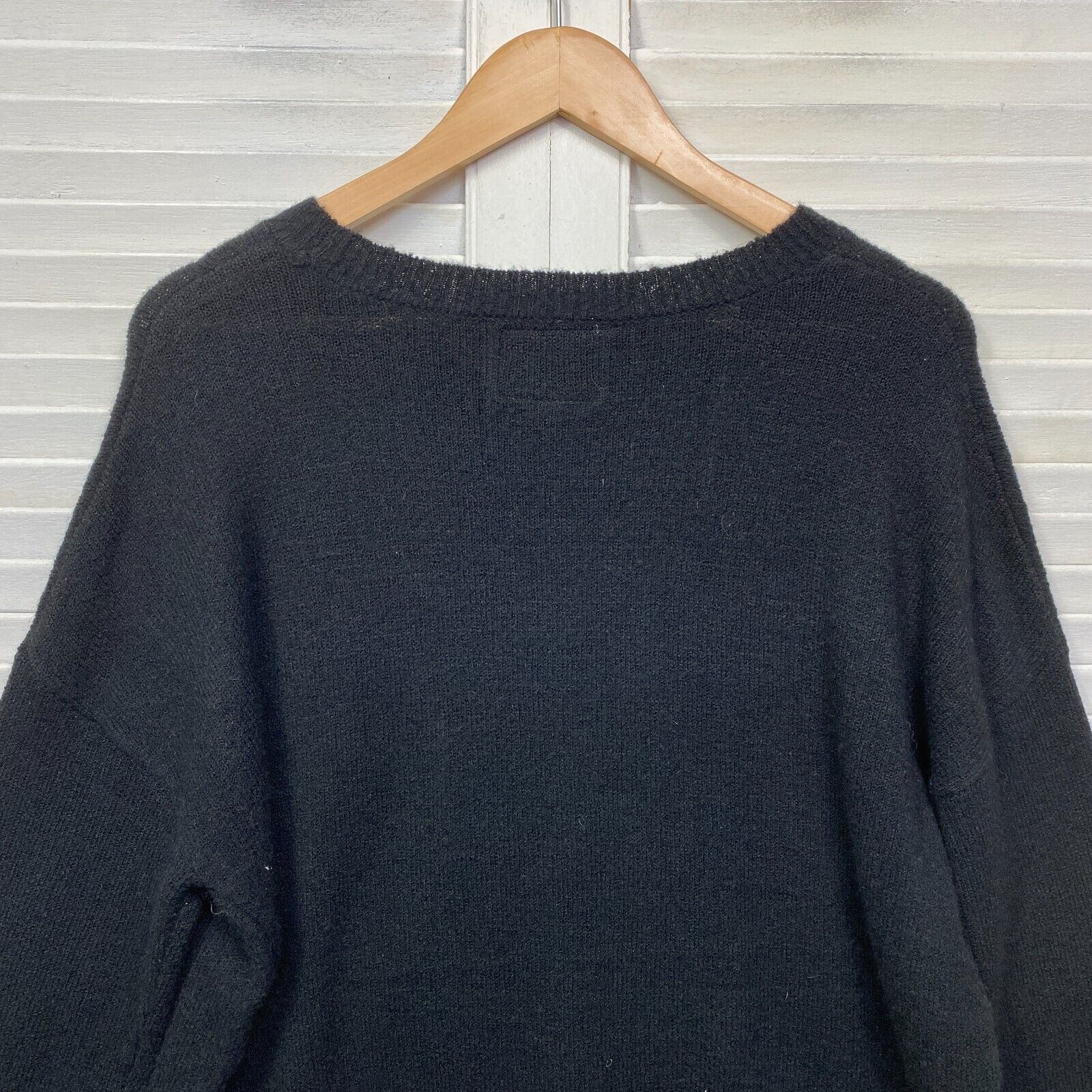 Santa Paws Christmas Jumper Size 14 Sweater Knit Dog Black Long Sleeve Sequins - Image 7