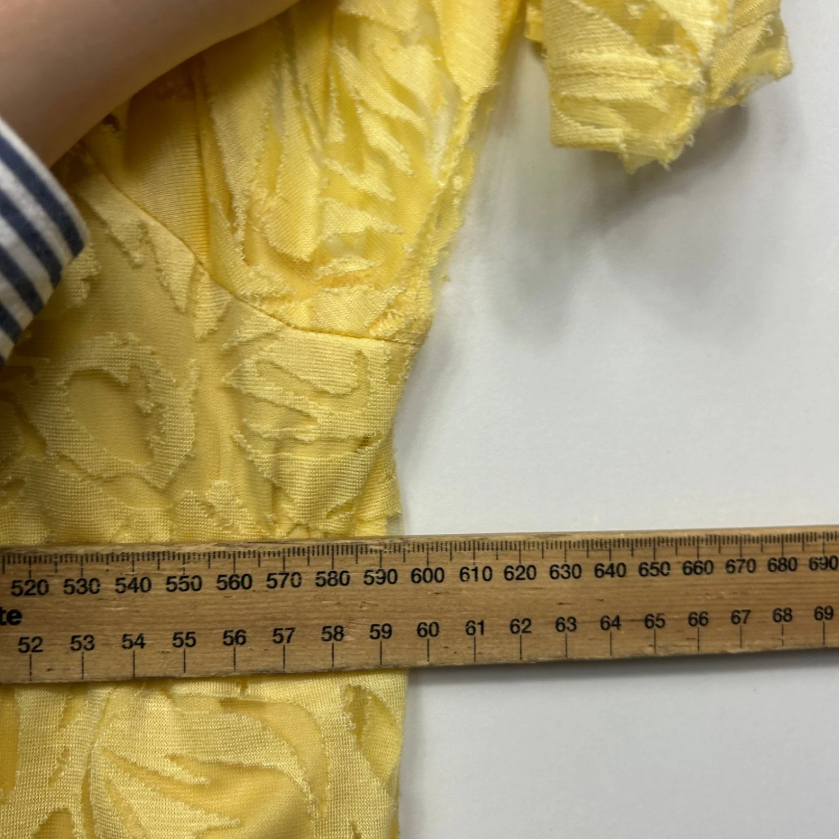 Sara Women's Yellow 3/4 Sleeve Sheer Overlay Blouse Top Size 20 - Image 8