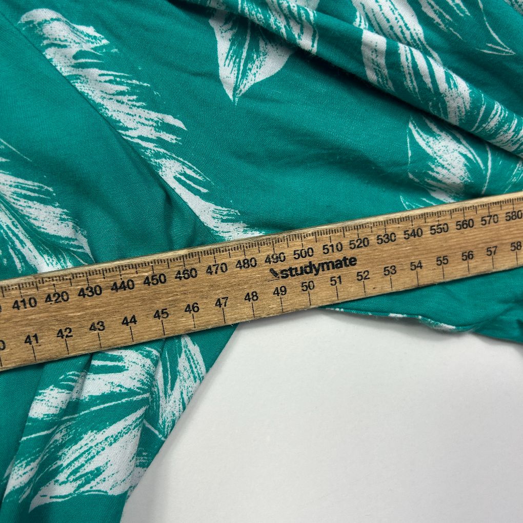 Seed Heritage Teal Leaf Print Dress - Size L - Image 7
