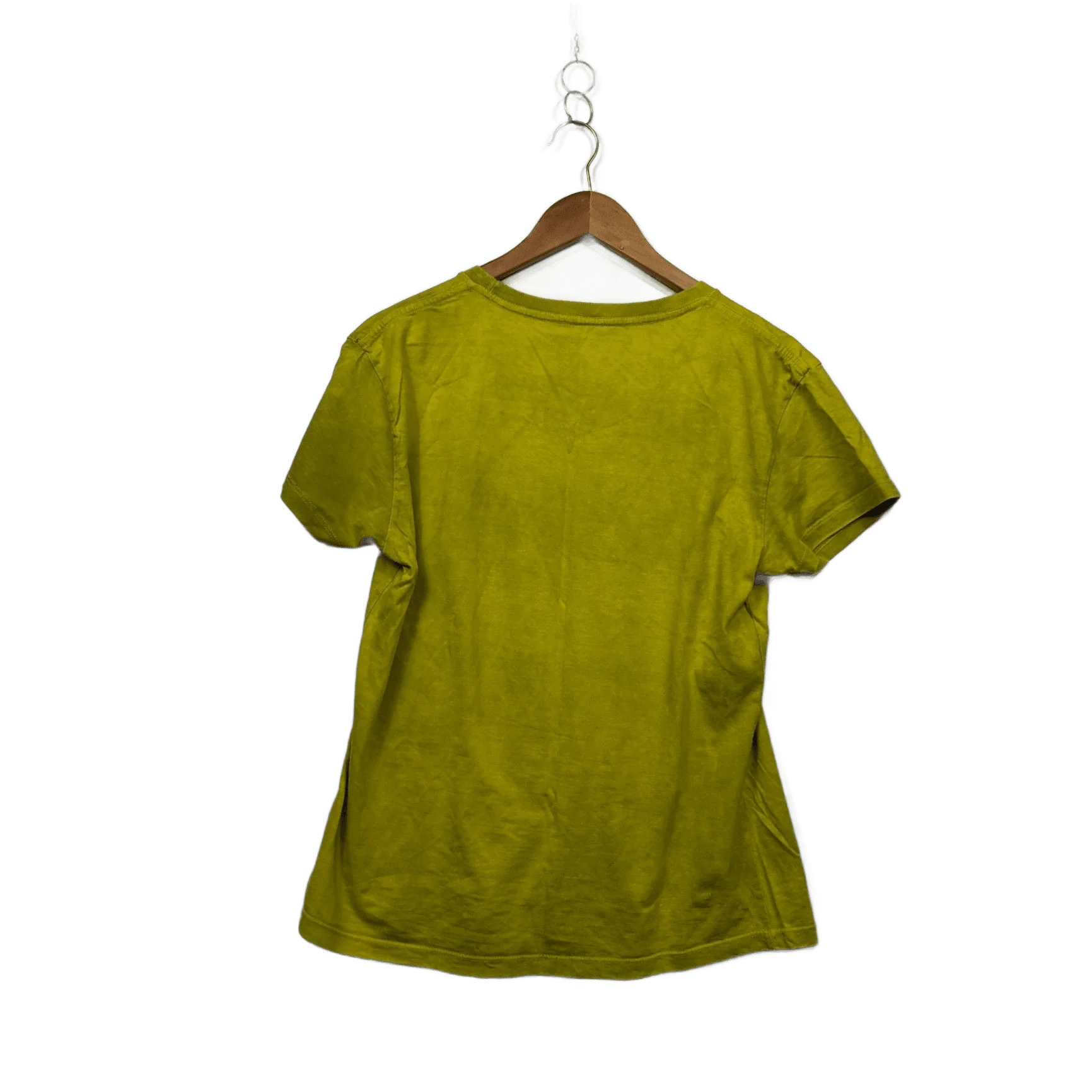 SelfawearU Womens Lime Green Short Sleeve No Planet B T-shirt Size 14 - Image 2
