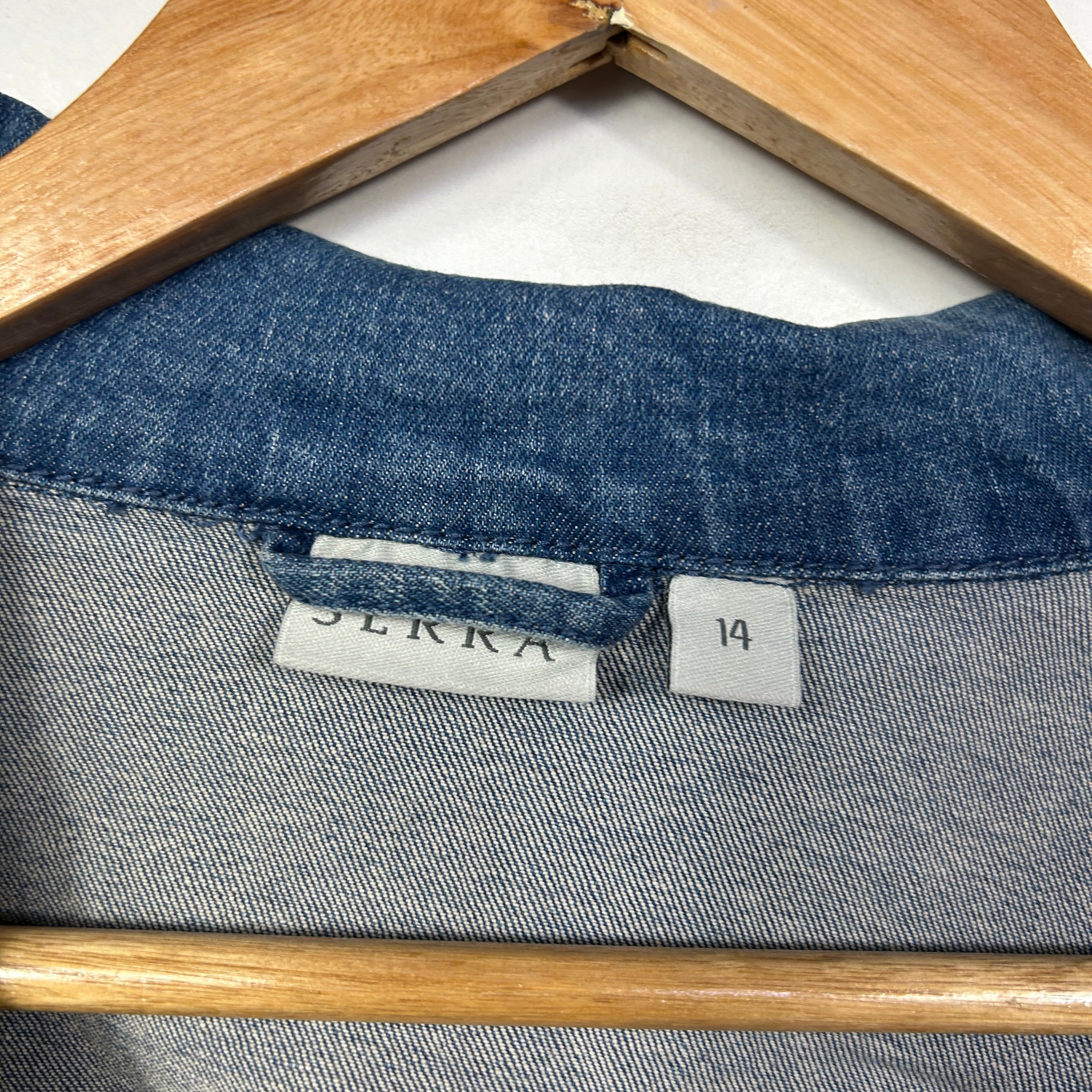 Serra Blue Denim Jacket - Size 14 - Image 2