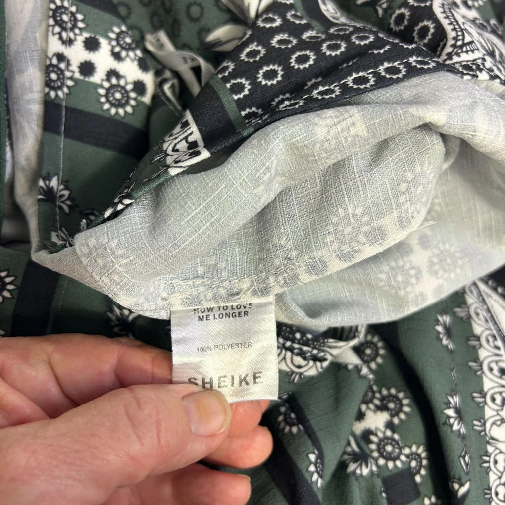 Sheike Green Floral Pants - Size 14 - Image 3