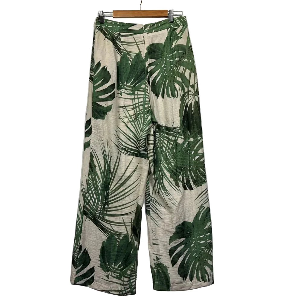 Sheike Green Palm Leaf Print Wide Leg Pants - Size 12 - Image 5