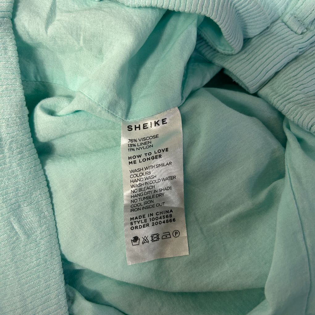 Sheike Mint Linen Shorts - Size 16 - Image 4