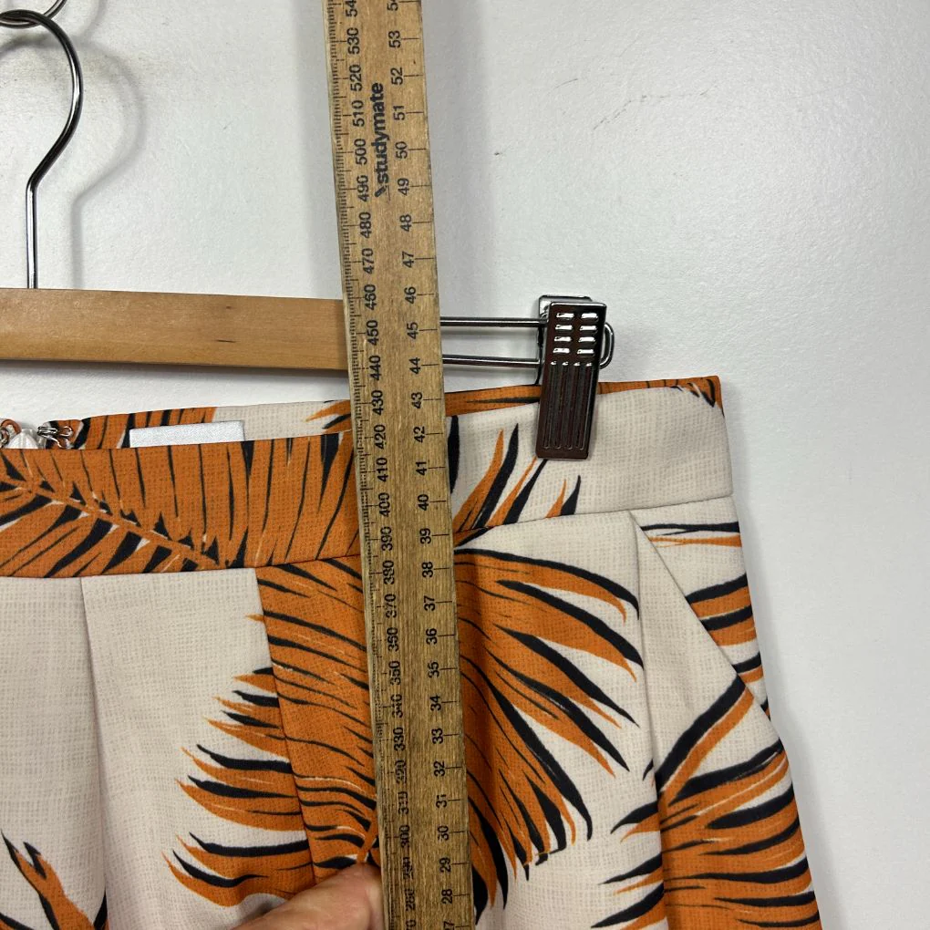 Sheike Orange Palm Leaf Print Shorts - Size 14 - Image 7