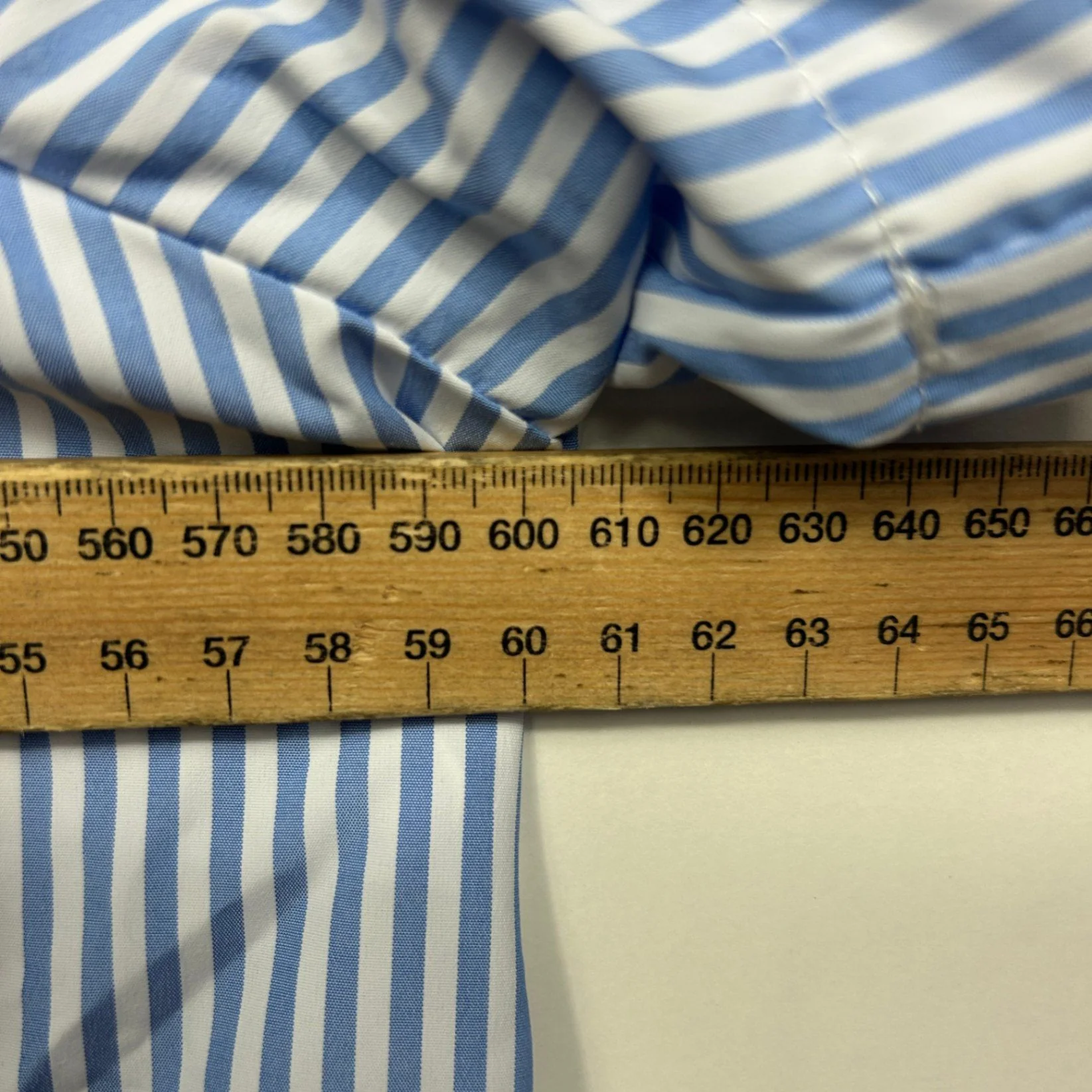 Shein Blue White Striped Short Sleeve Top Shirt XL 16 - Image 3