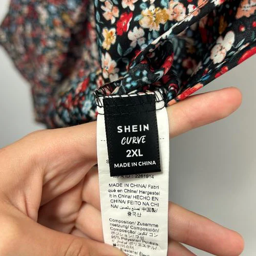 Shein Curve Black Floral Ditsy Print Playsuit - Size 3XL - Image 4