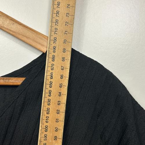 Shein Curve Black Textured Zip-Front Blouse - Size 1XL - Image 5