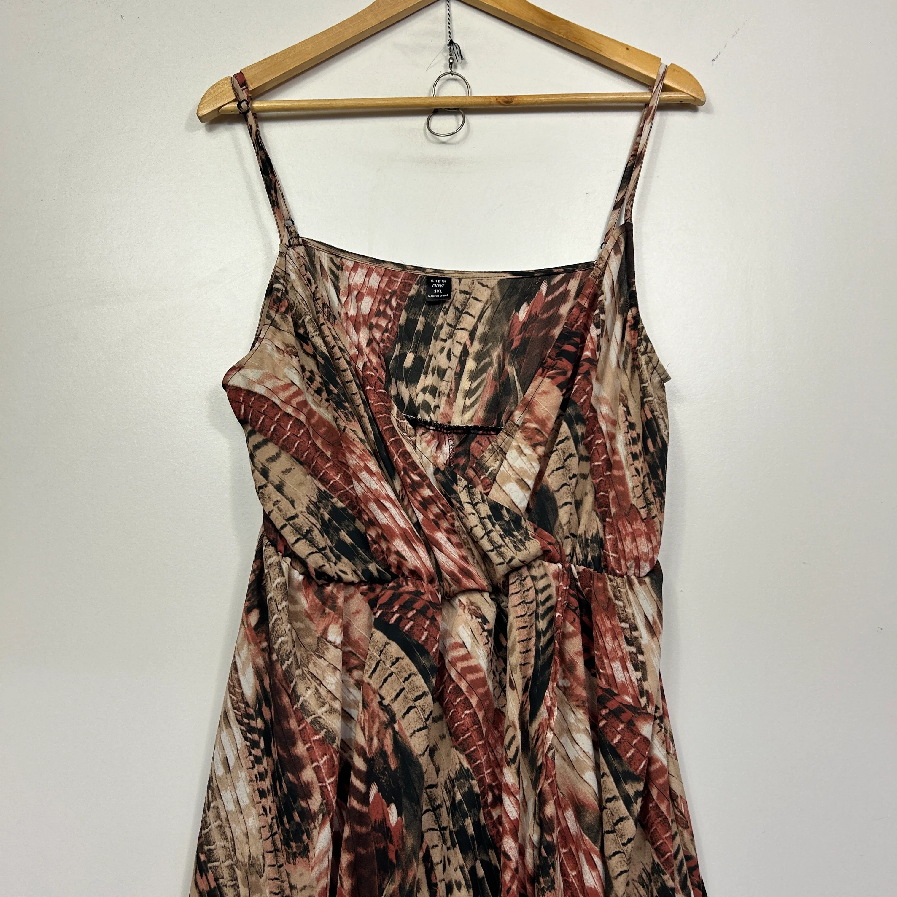 Shein Curve Brown Animal Print Dress - Size 1XL - Image 2